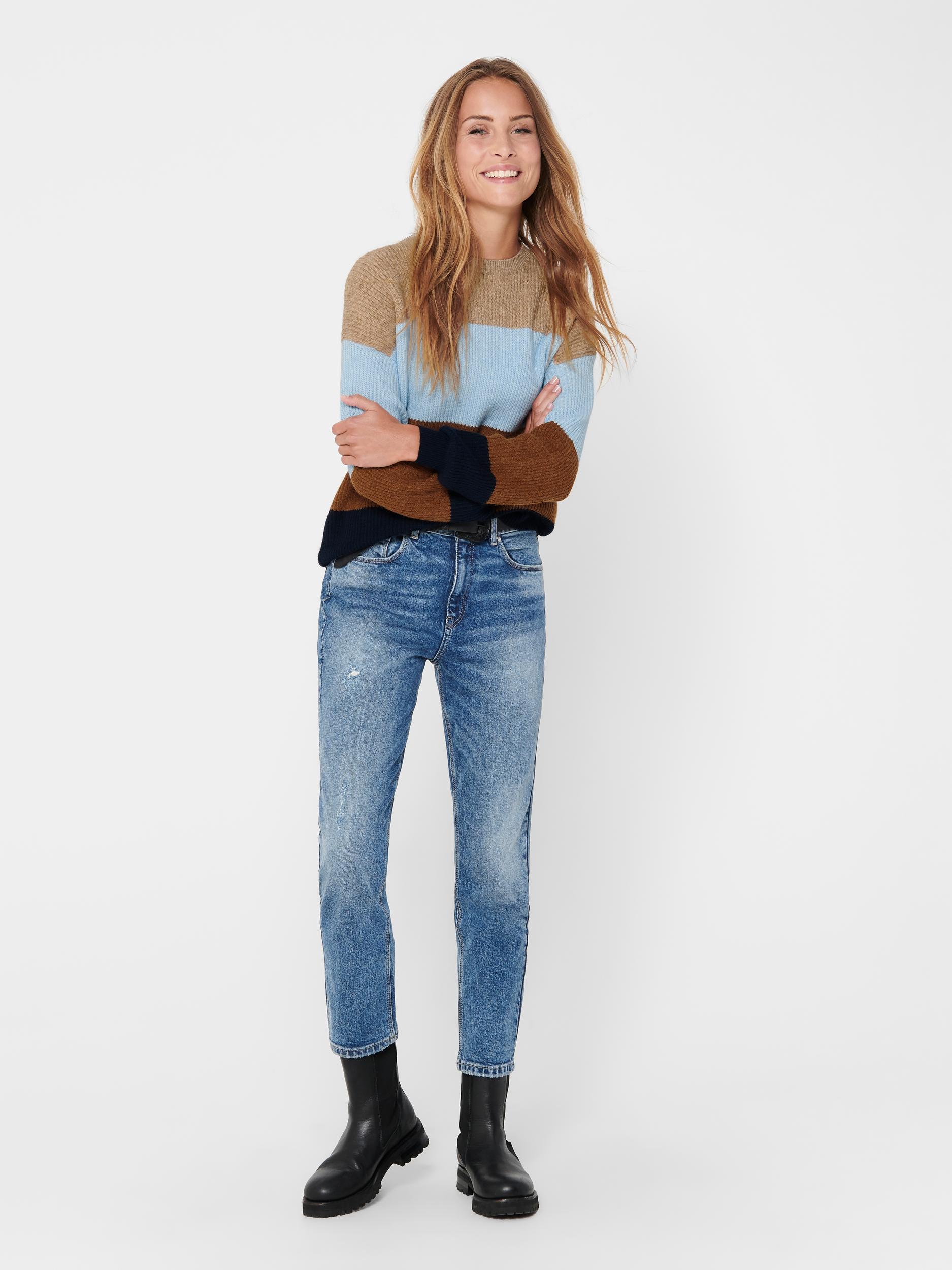 ONLSANDY L/S STRIPE PULLOVER CC KNT