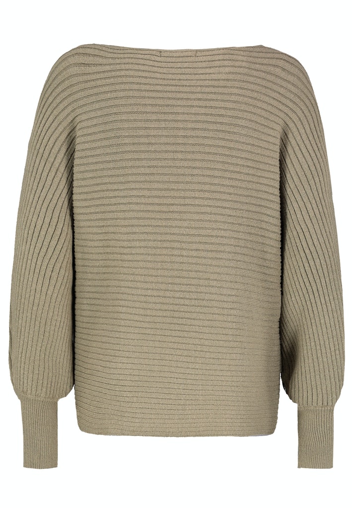 DOB Strick Pullover, langarm, weiter Style,Uboot-Ausschnitt, 3x2 Rippe, 1x1 Rippbündchen an Ärmel