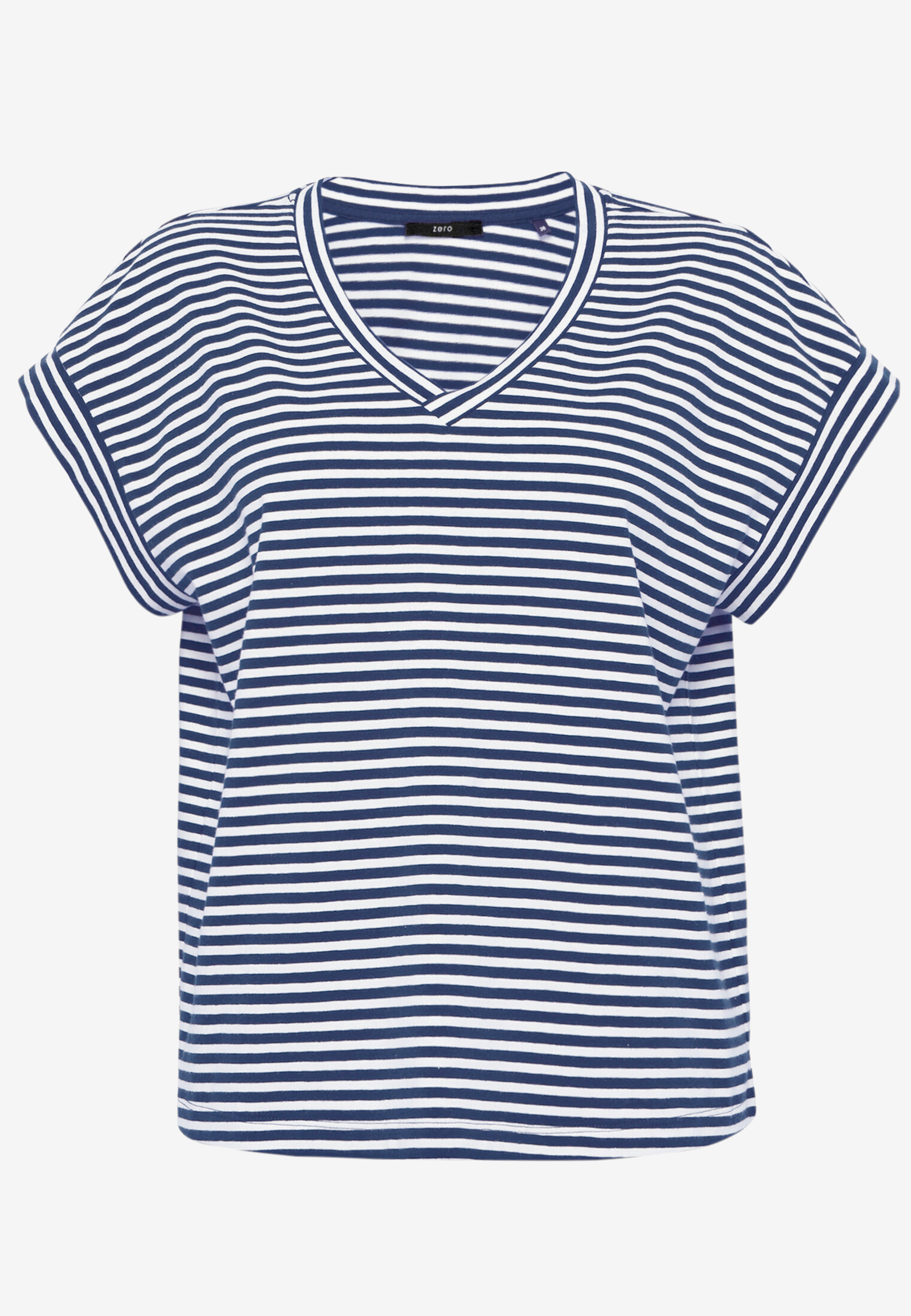 Streifenshirt mit V-Ausschnitt
