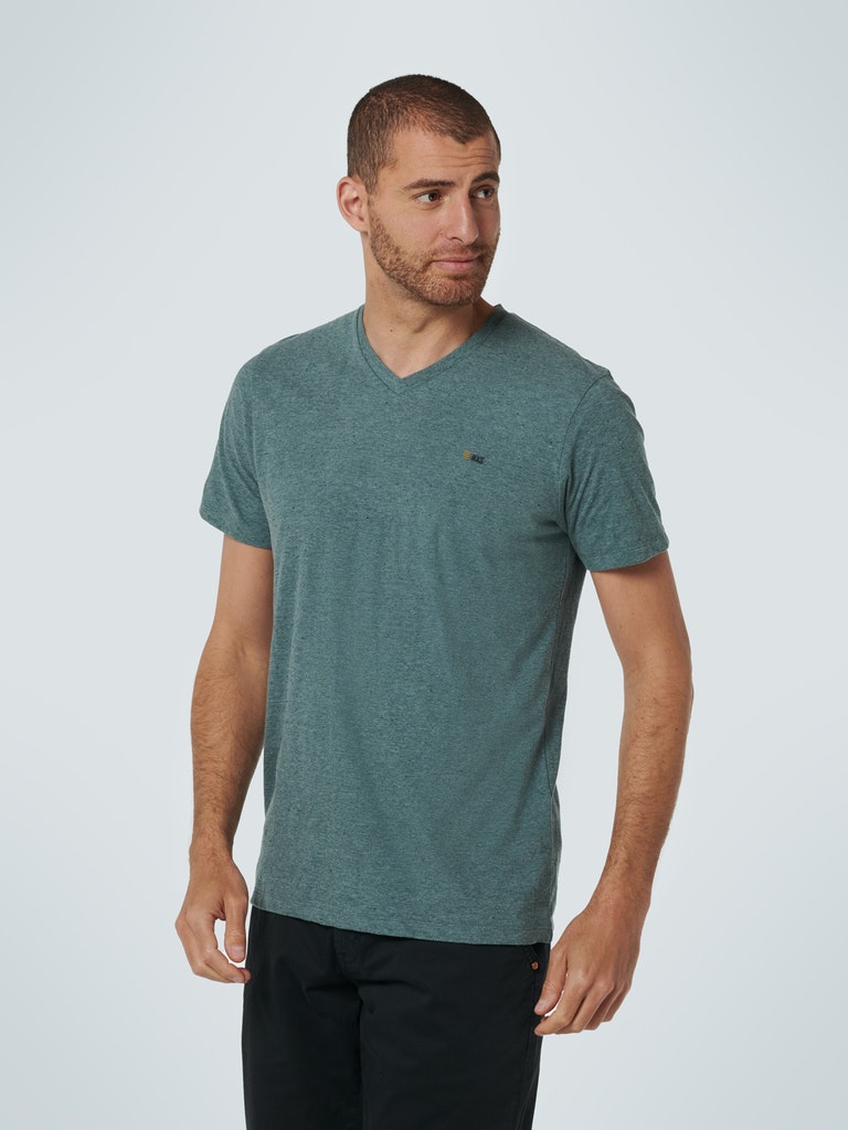 T-Shirt V-Neck Melange