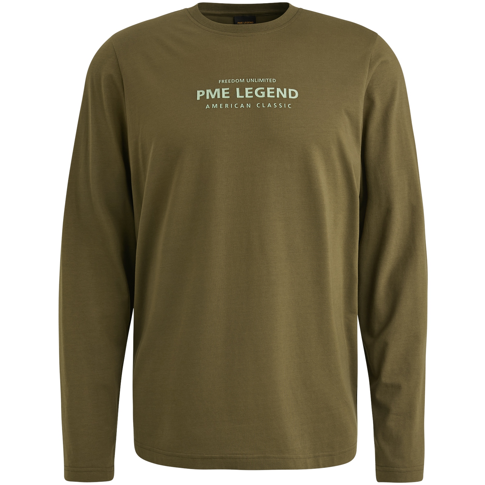 Long sleeve r-neck cotton elastan jersey
