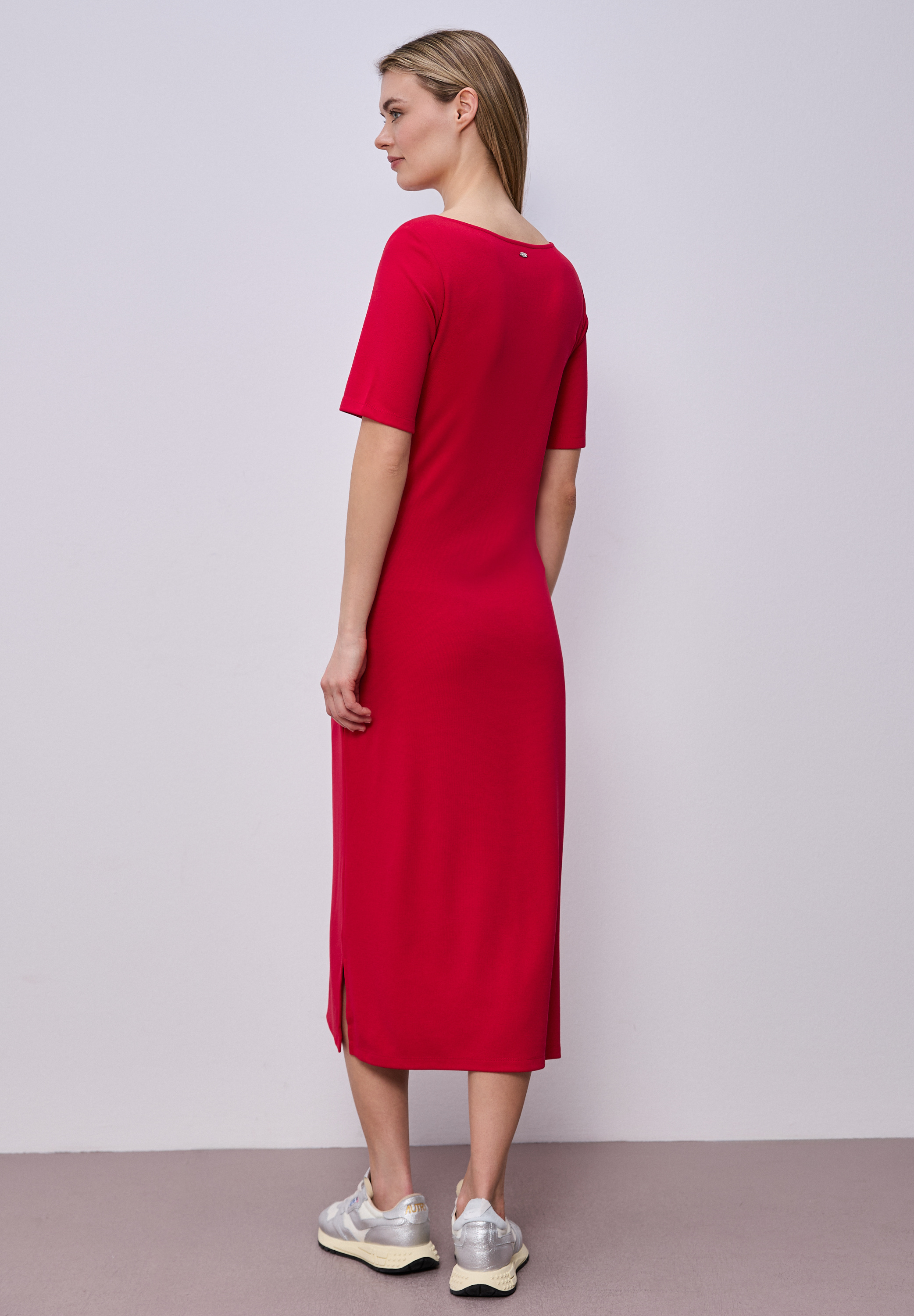 Midi-Kleid mit Knotendetail