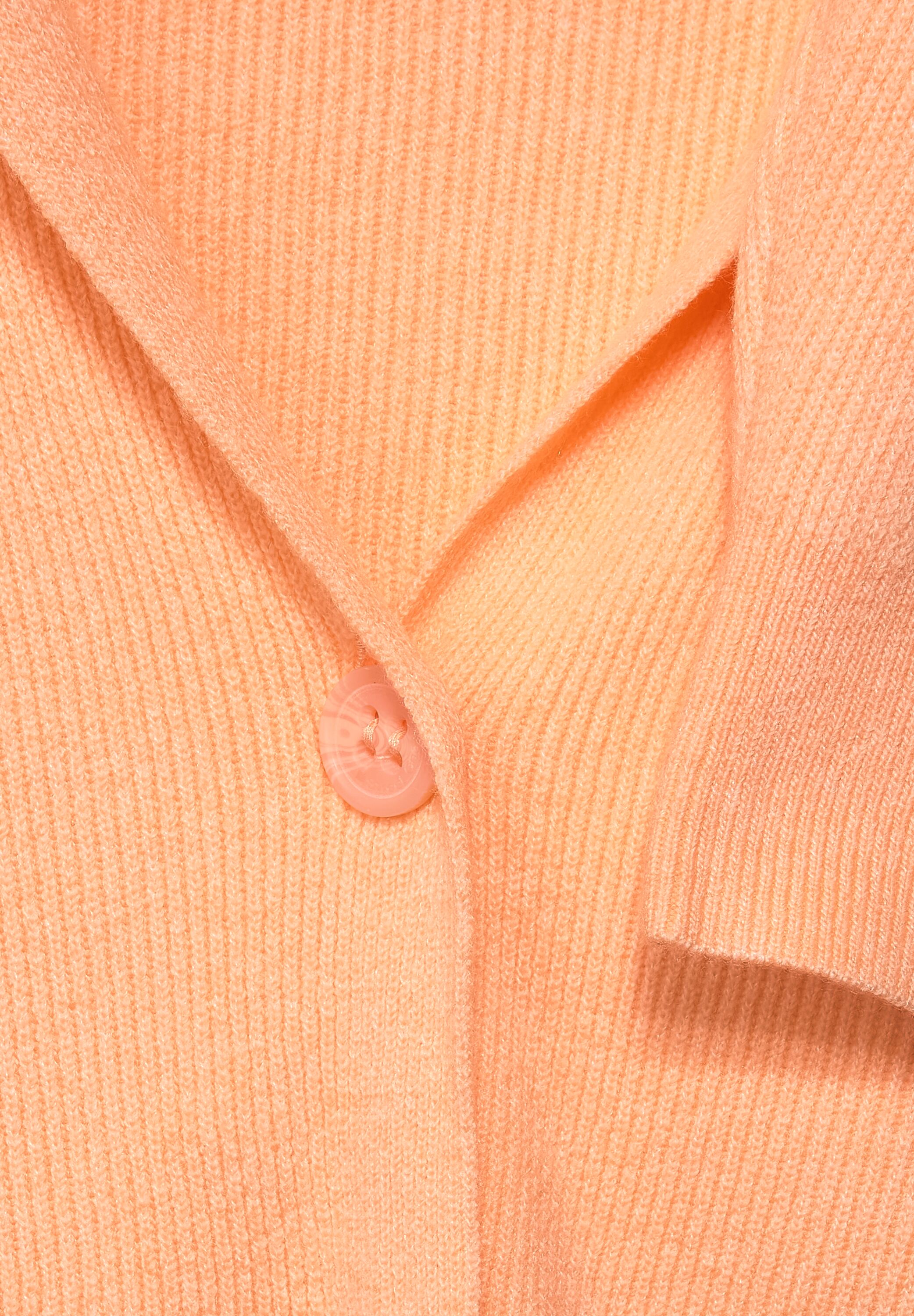 Ripp-Cardigan mit Kapuze