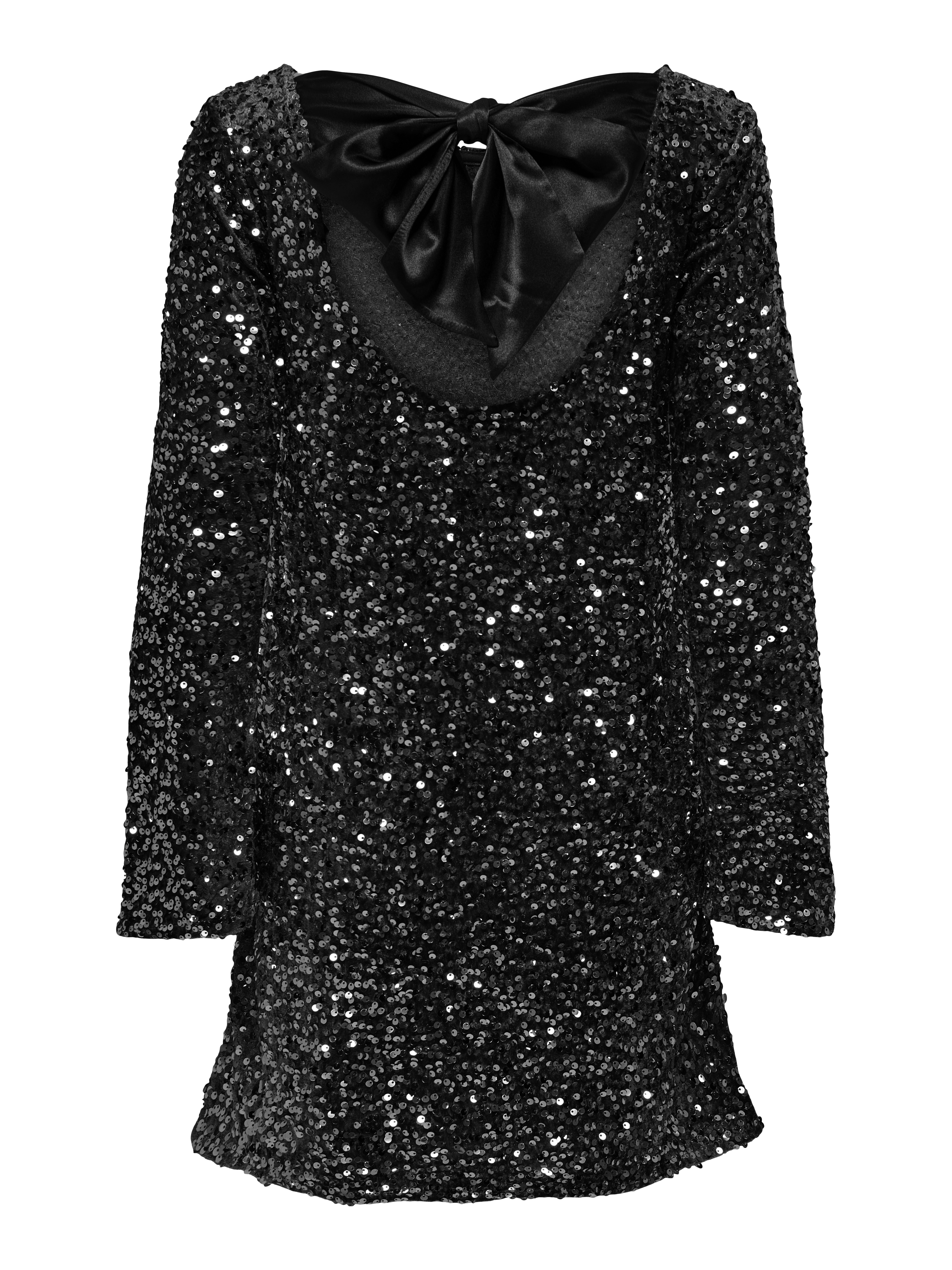 JDYSARA L/S BOW SEQUINS DRESS JRS
