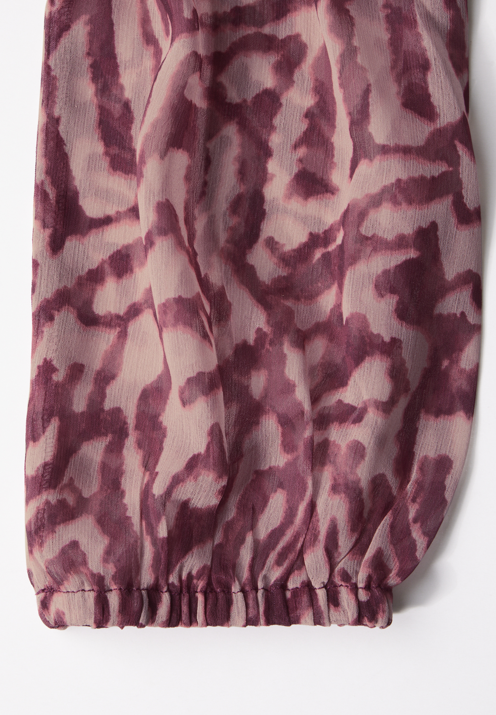 Chiffon-Bluse mit Raffung