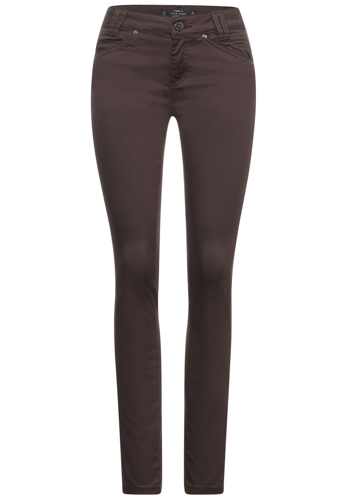 Slim Fit Hose mit Coating