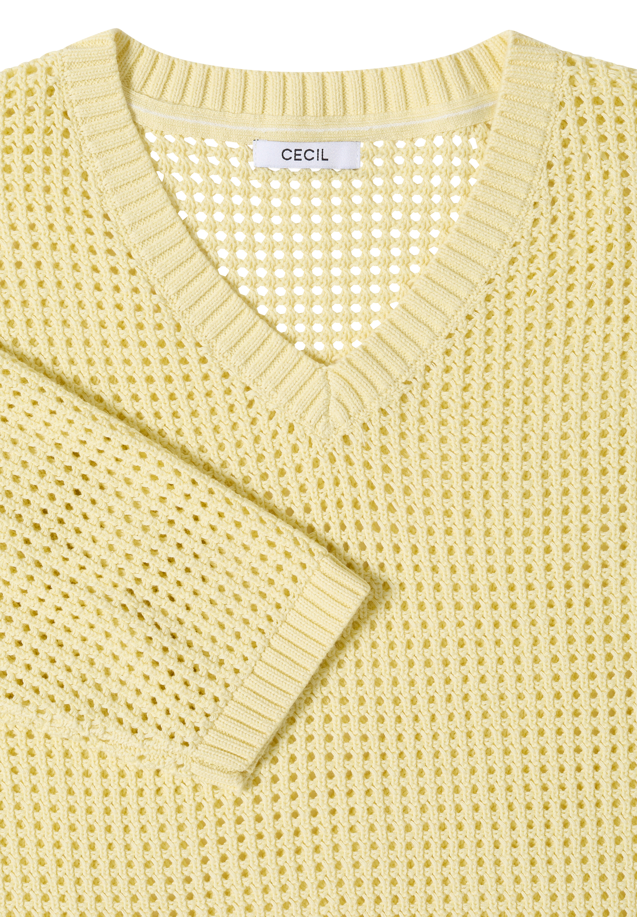 Kurzarm Pullover im Crochet-Look
