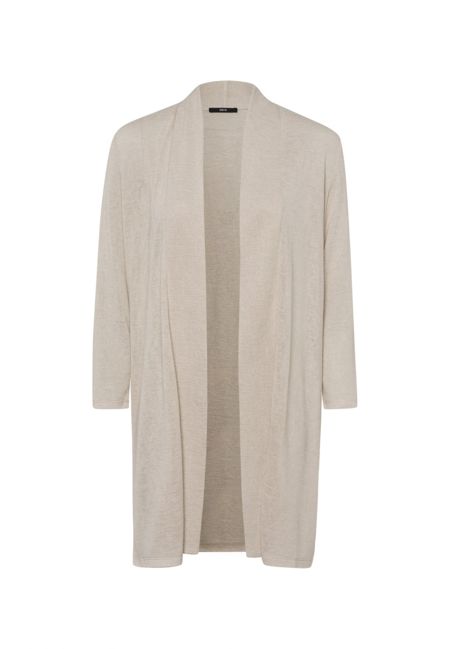 Sweatjacke Long Style Leinenoptik