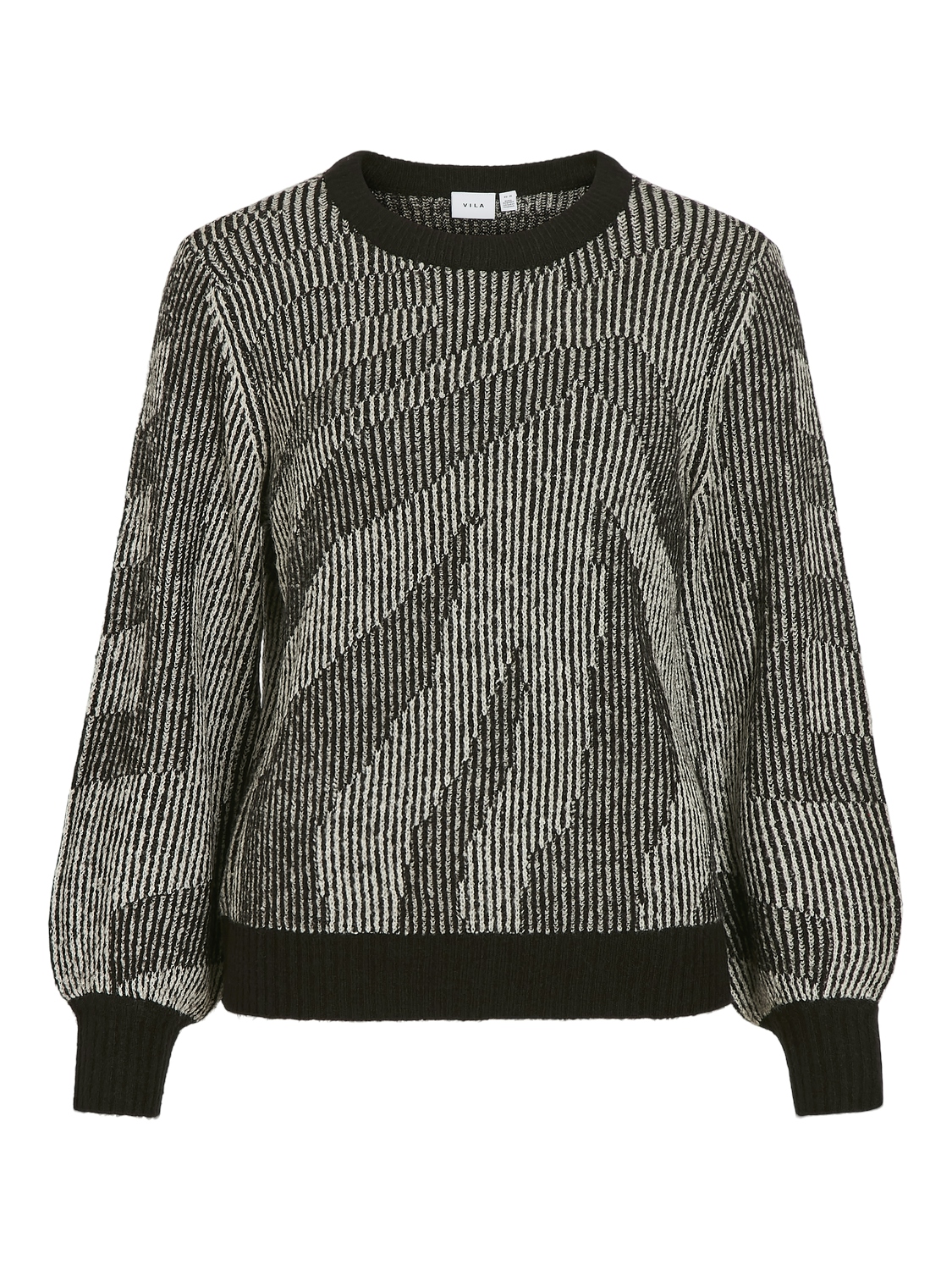VIPINNA L/S O-NECK JACQUARD KNIT TOP/BF