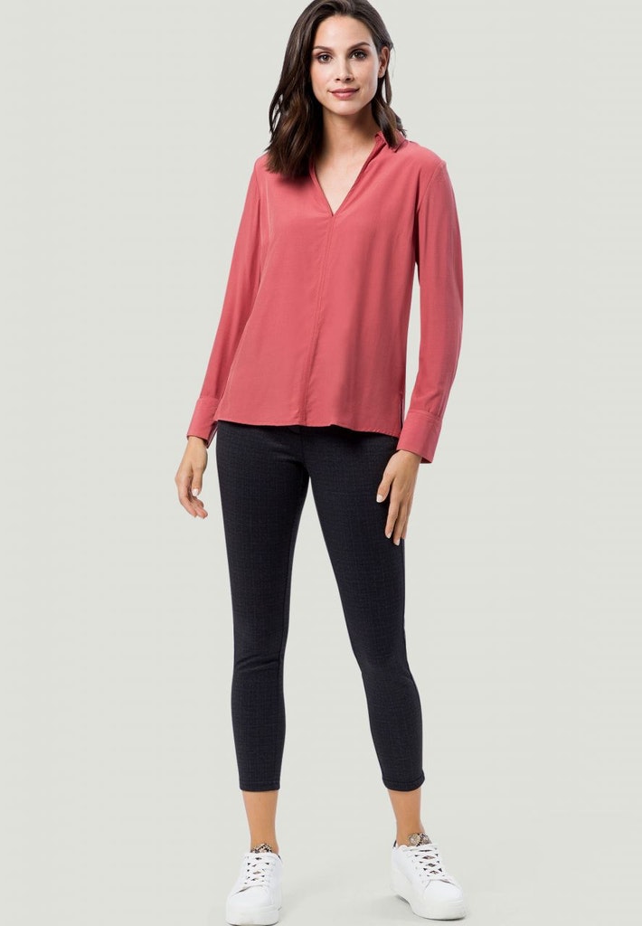 Bluse mit V-Ausschnitt