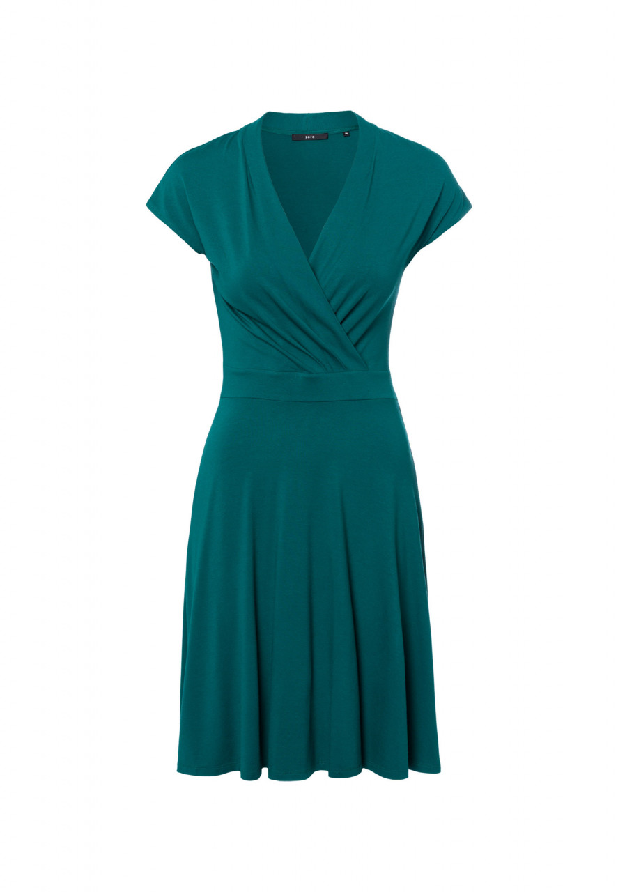 Jerseykleid in Wickeloptik