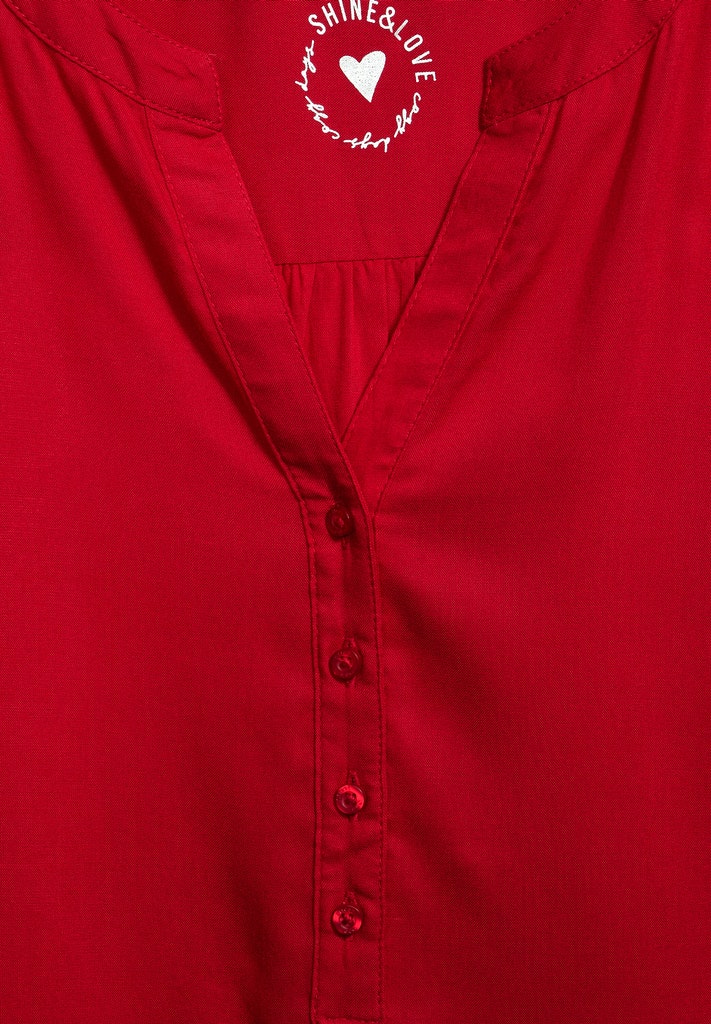 Bluse in Unifarbe