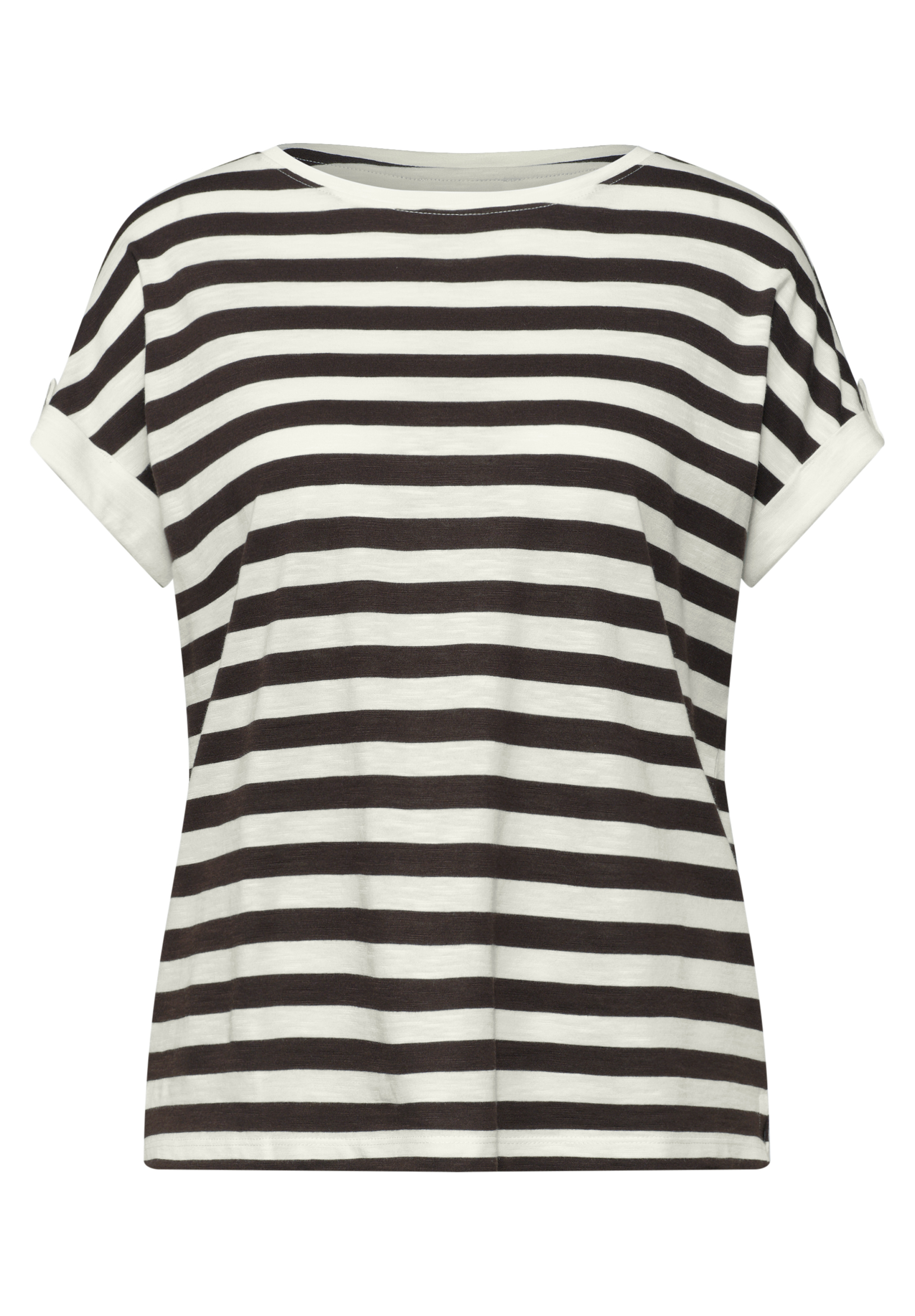 T-Shirt mit Rundhals und Knopfdetail