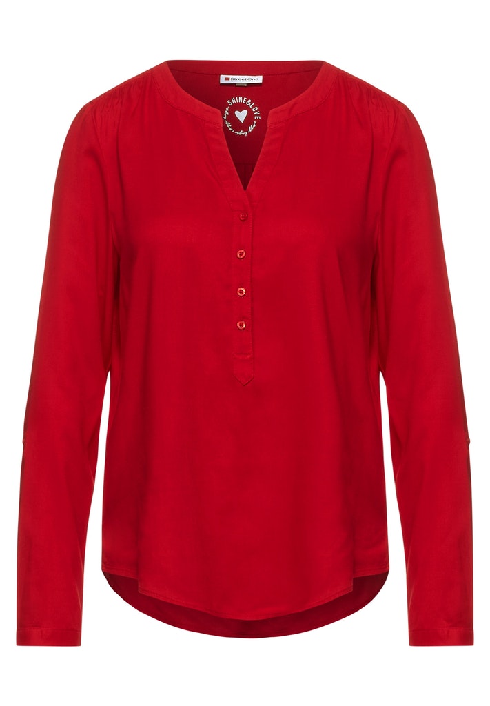 Bluse in Unifarbe