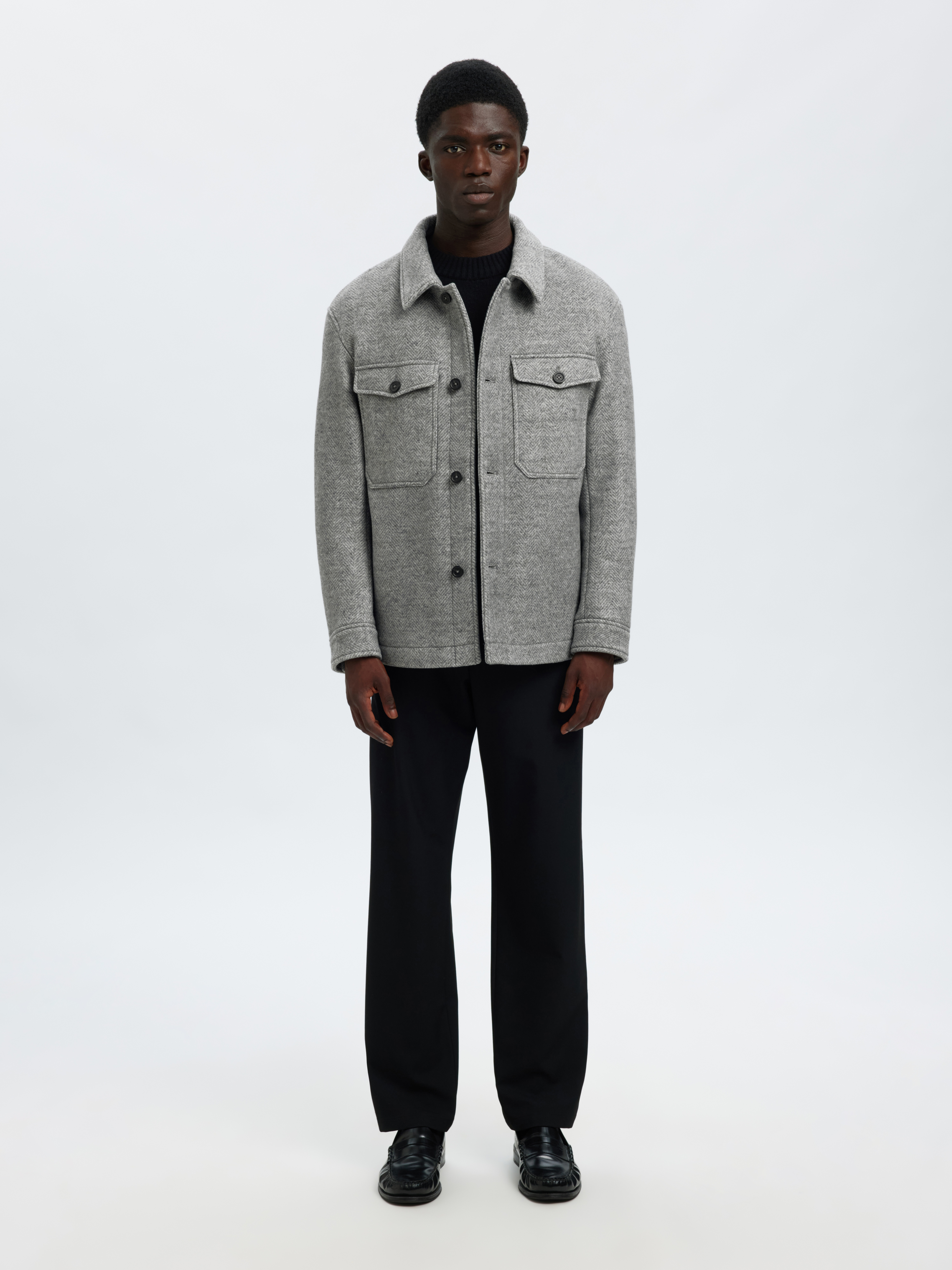 SLHMITCH WOOL BLEND SHACKET NOOS