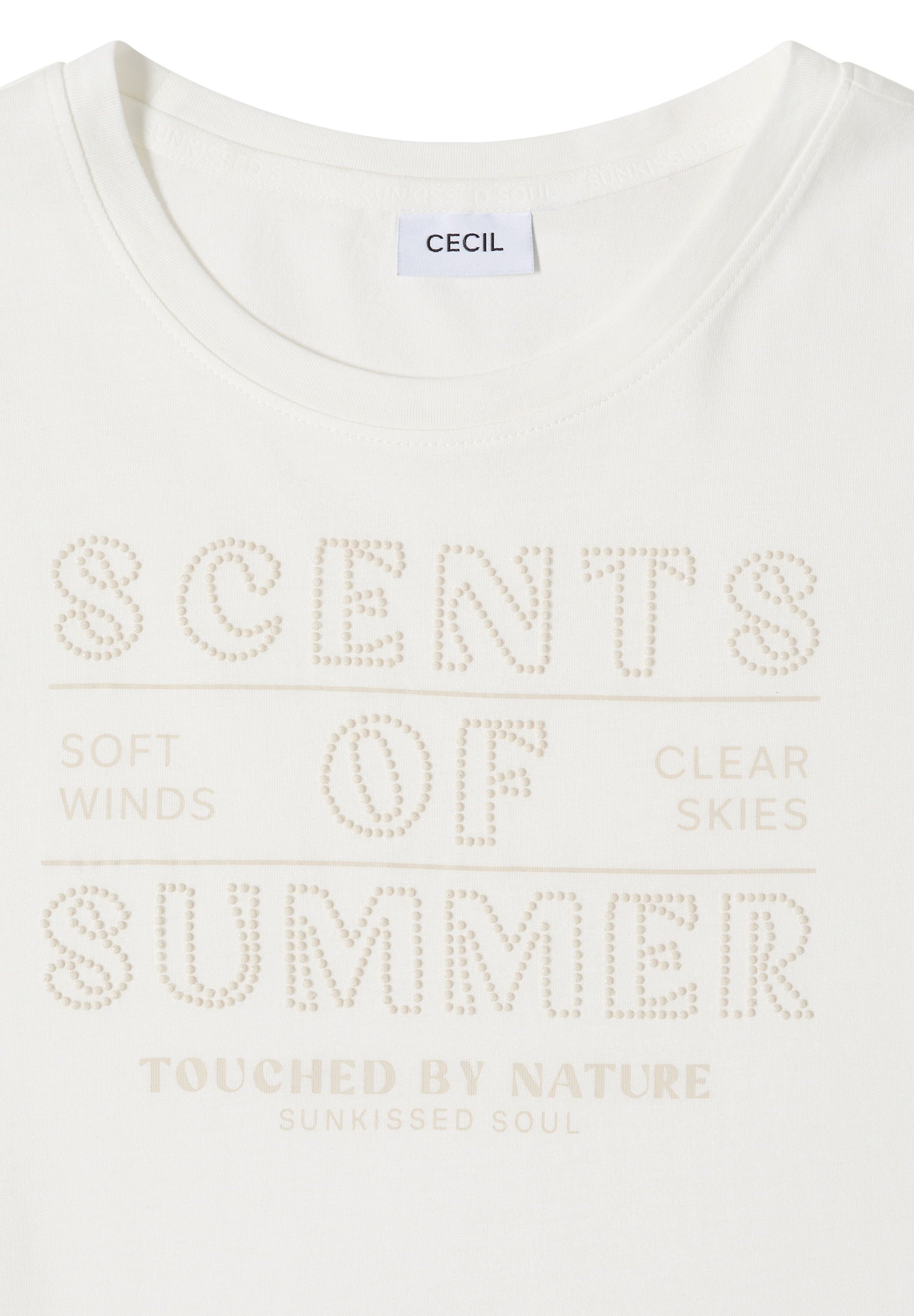 T-Shirt mit Rundhals und Wording Artwork