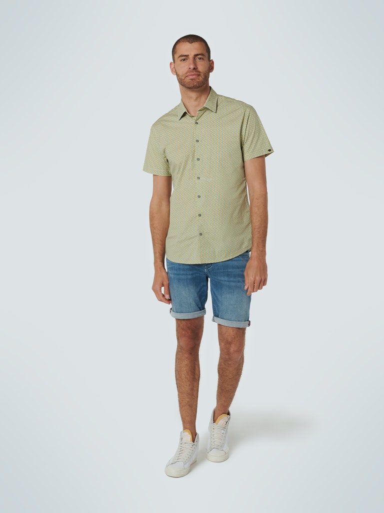 Shirt Short Sleeve Allover Printed Stretch