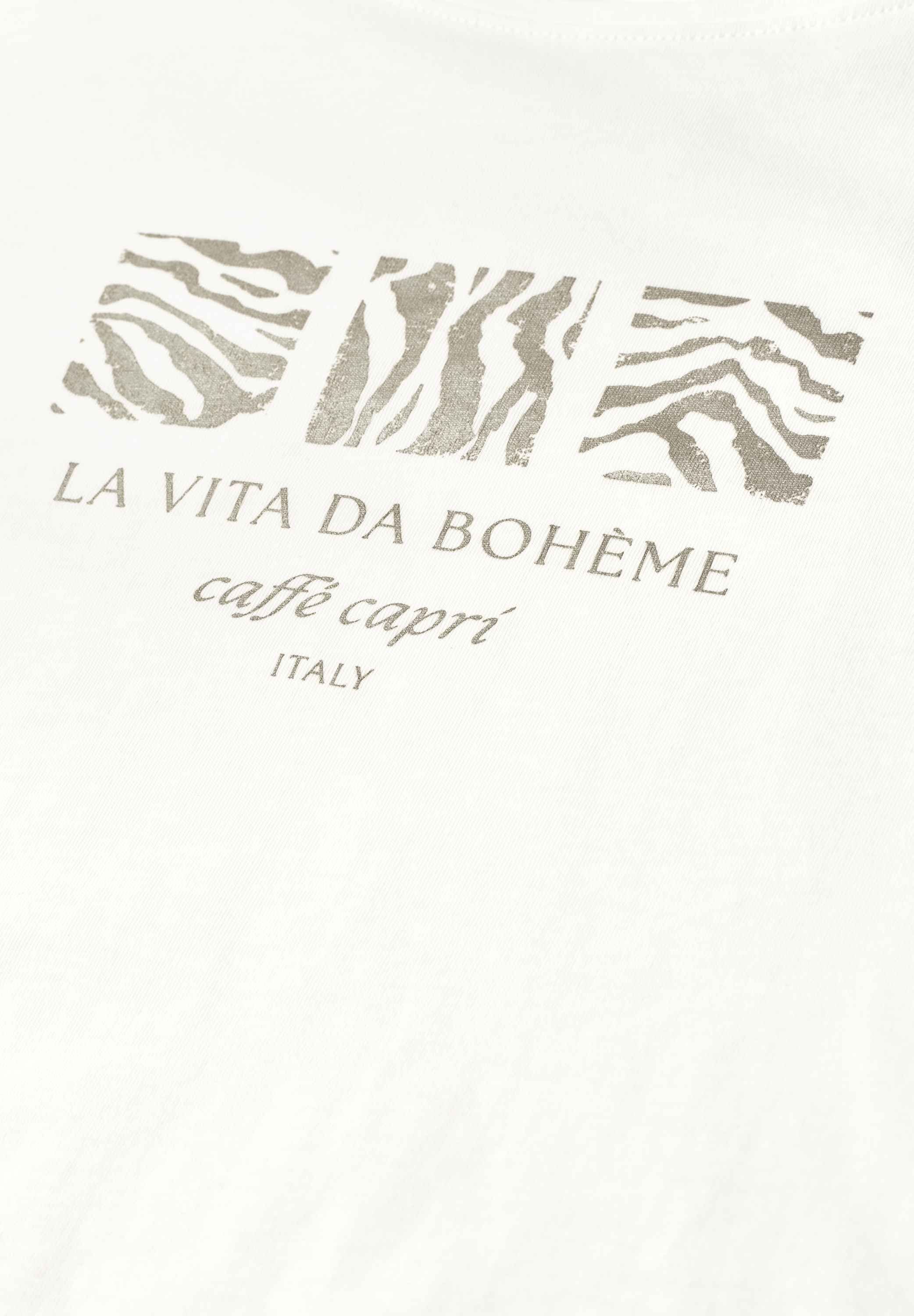 Basic T-Shirt mit Rundhals und Print