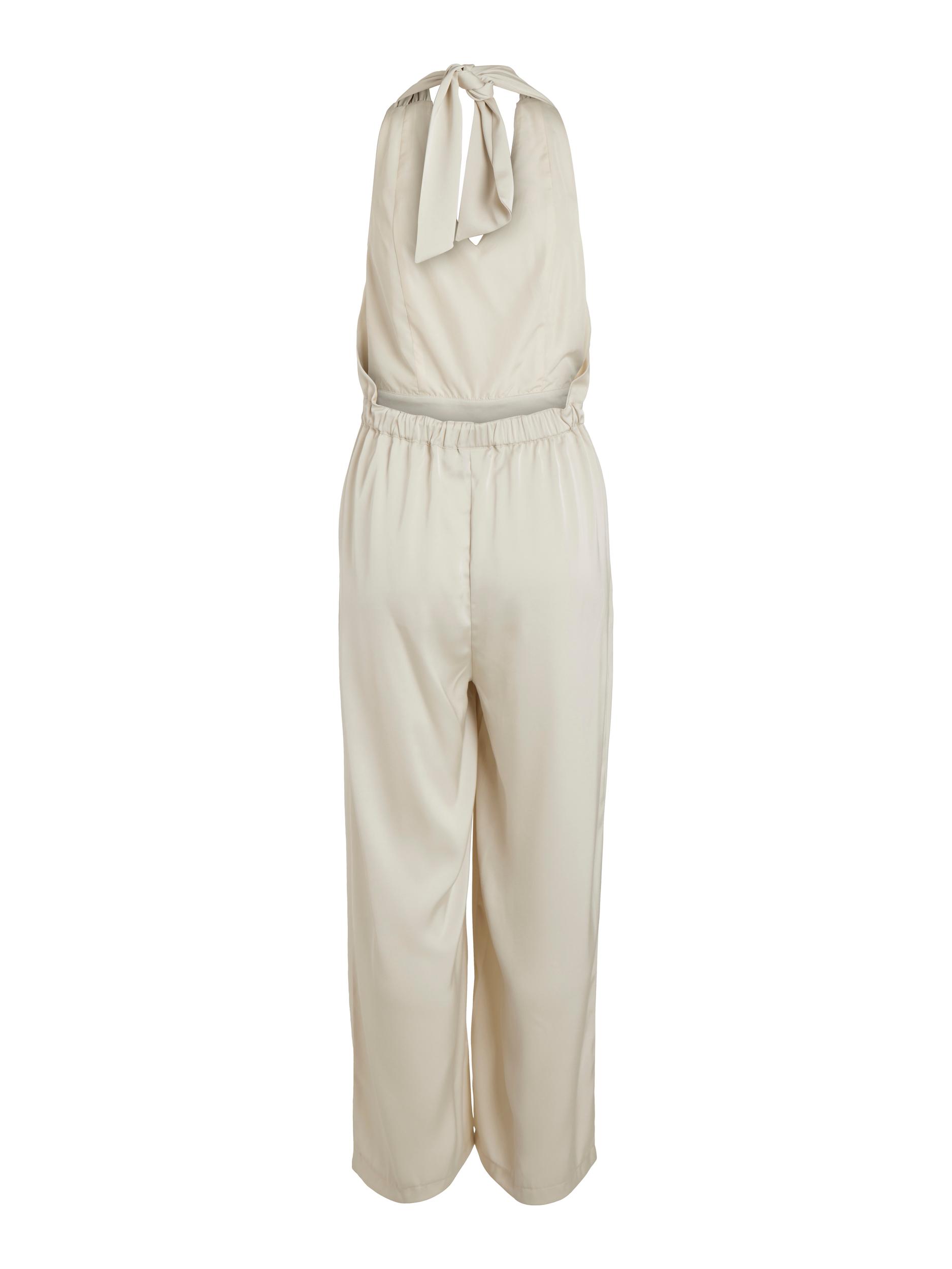 VIRAVENNA HALTERNECK JUMPSUIT/BR/DC