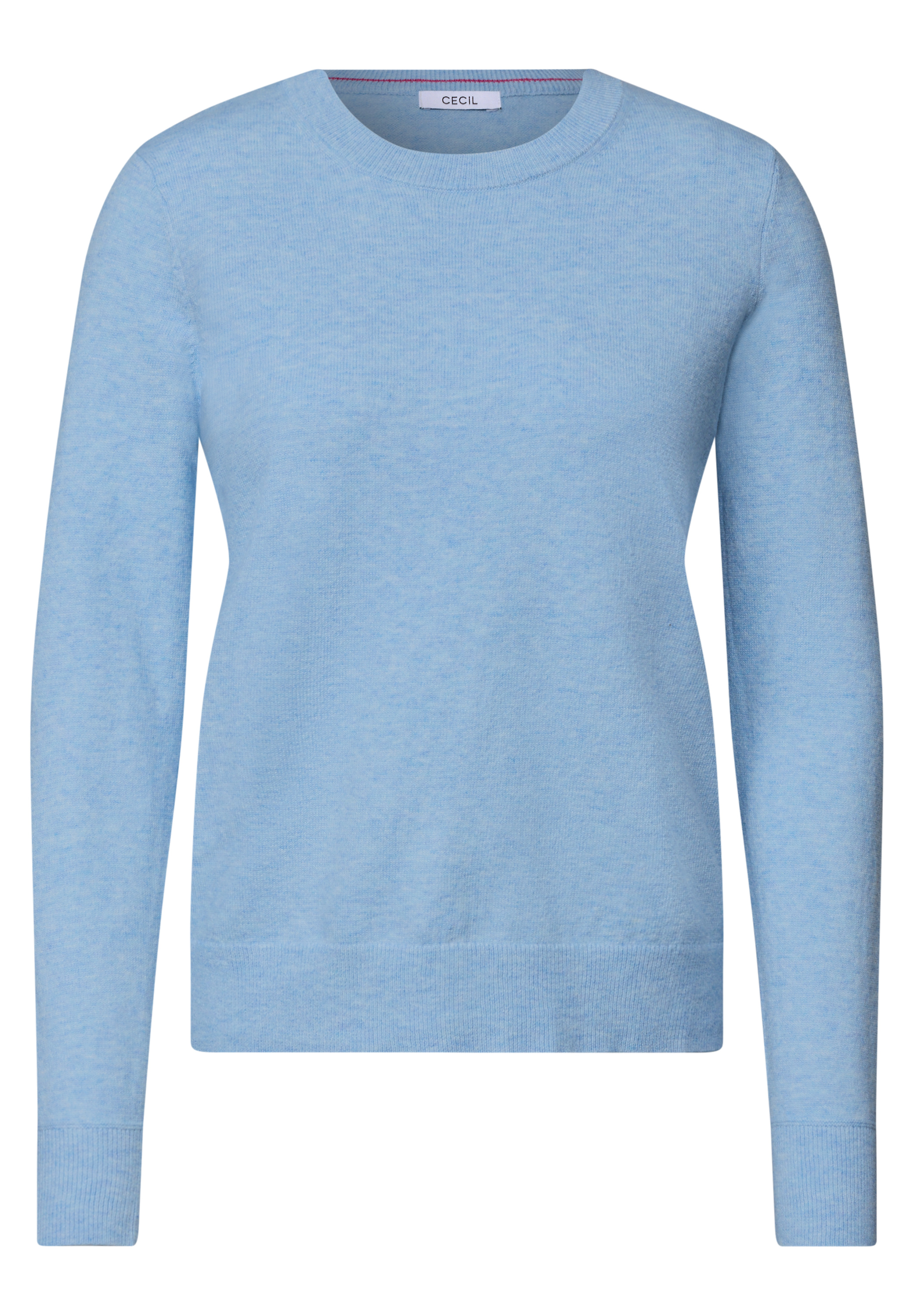 Pullover in Unifarbe mit Rundhals