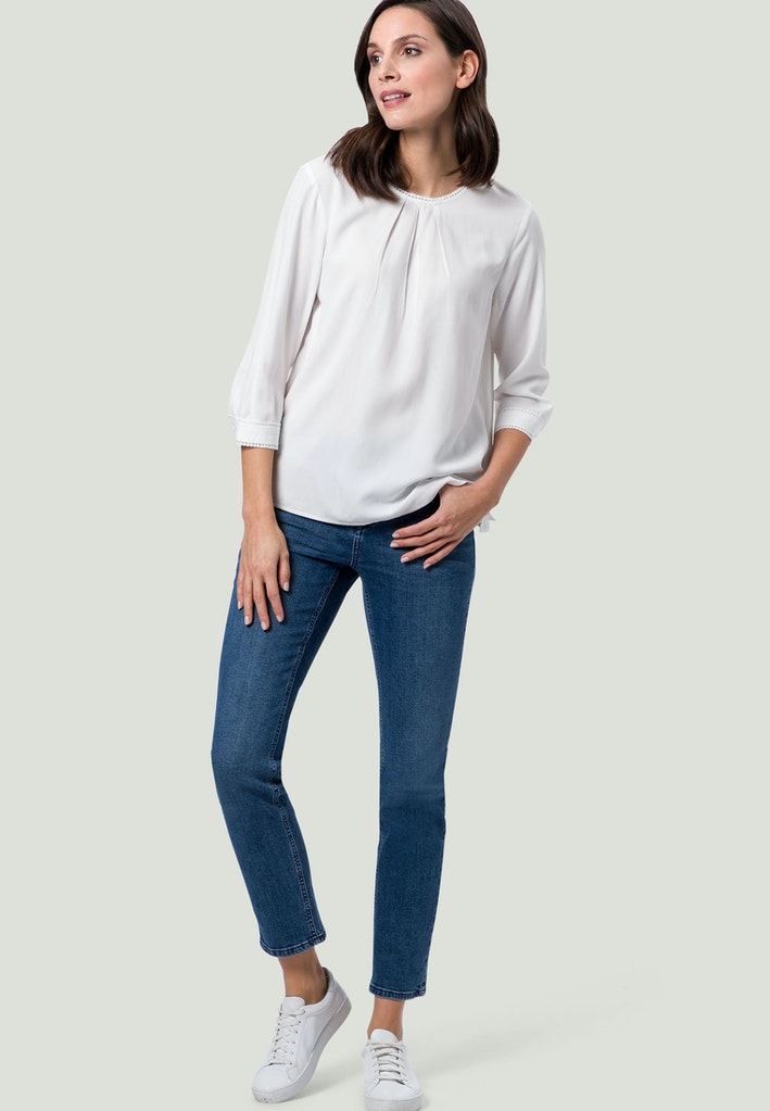 Bluse mit Dreiviertelarm