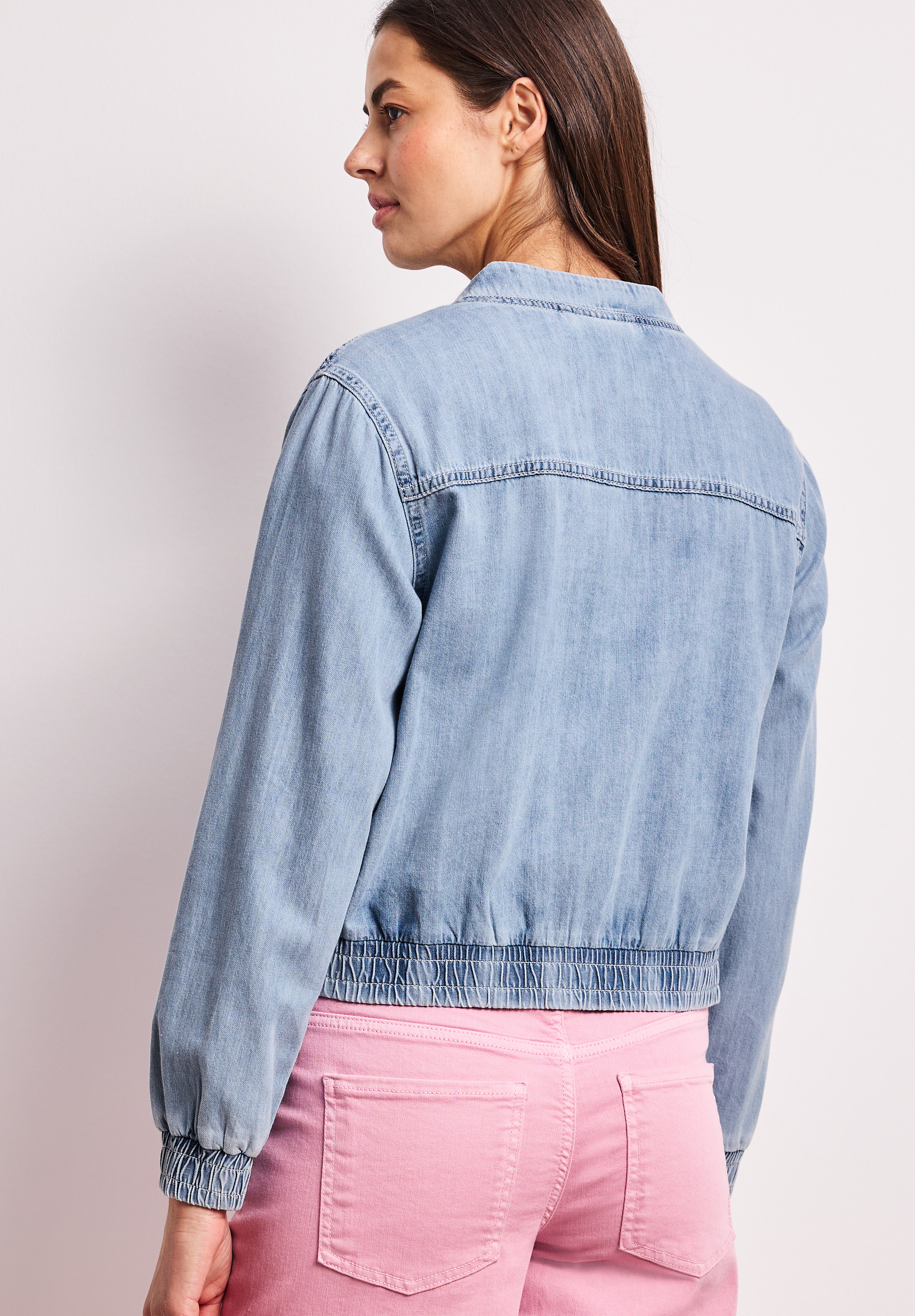 Blouson im Denim-Look mit Taschen