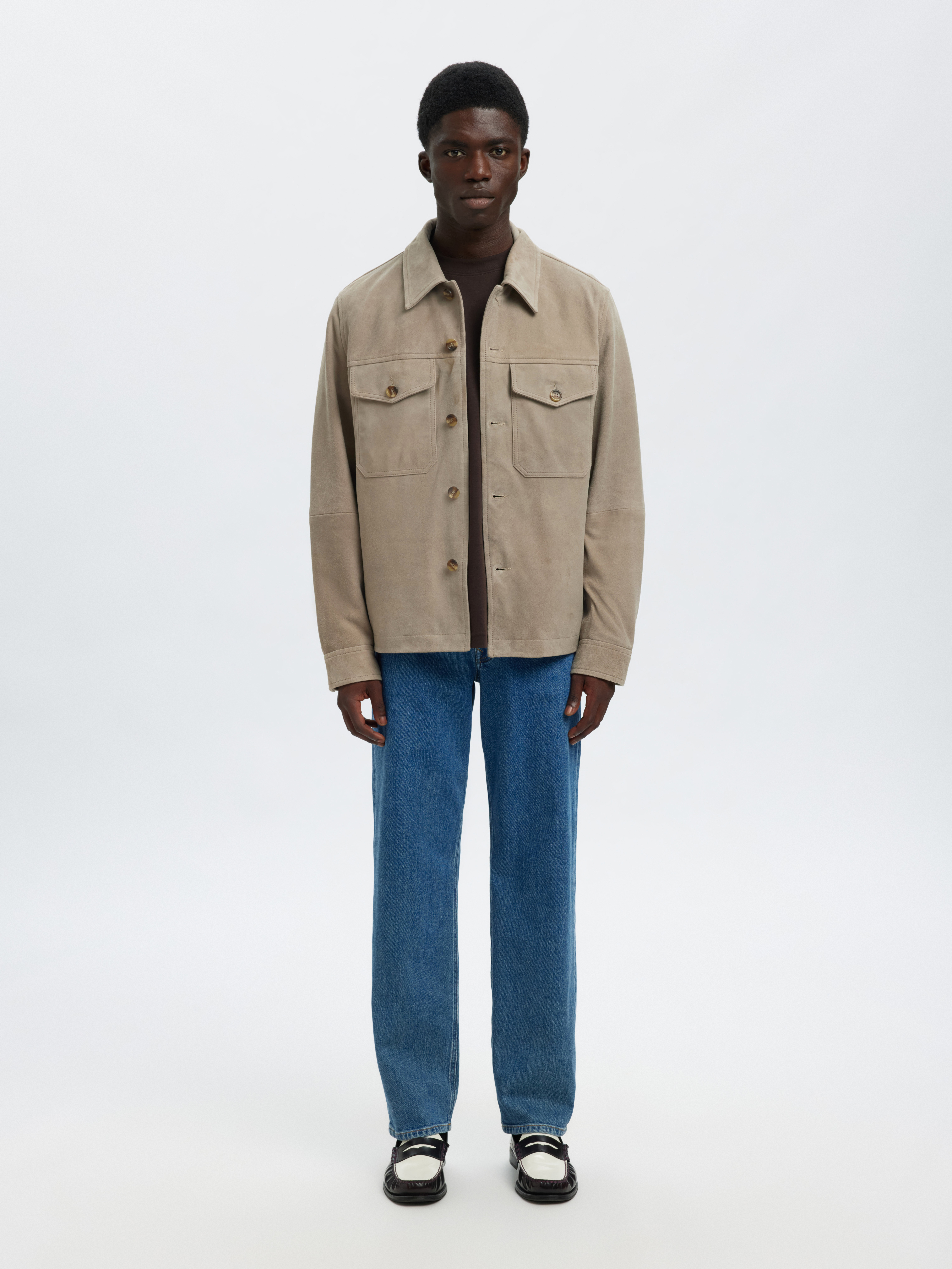 SLHTHOM SUEDE OVERSHIRT NOOS