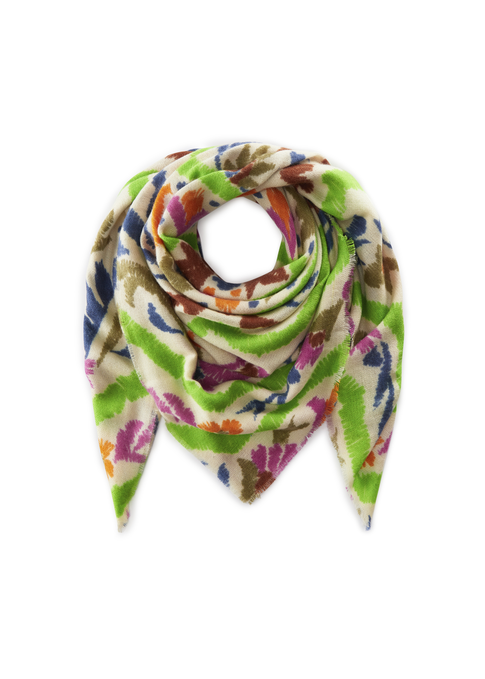 Wärmendes Tuch mit Folklore-Blumen-Muster