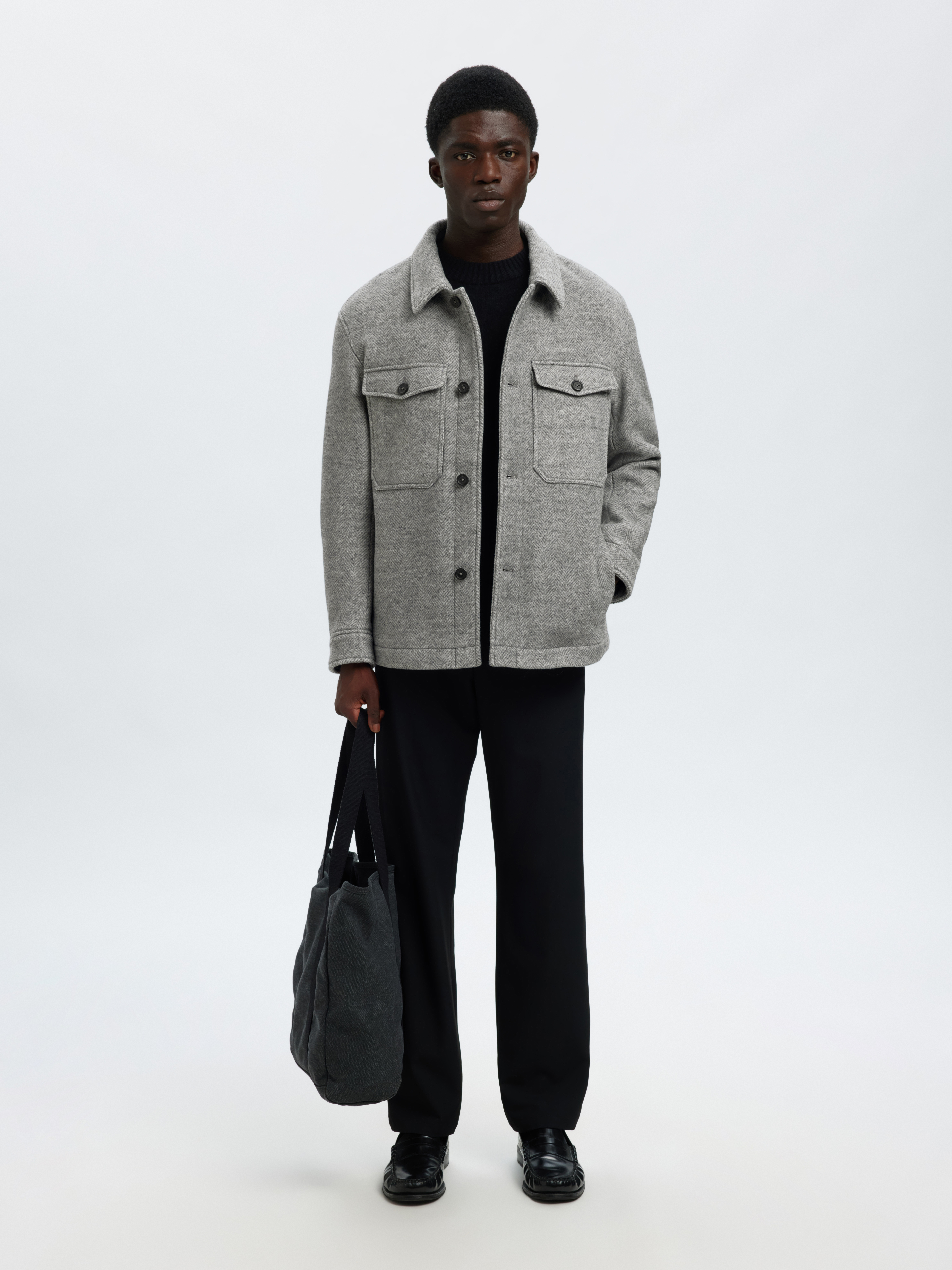 SLHMITCH WOOL BLEND SHACKET NOOS