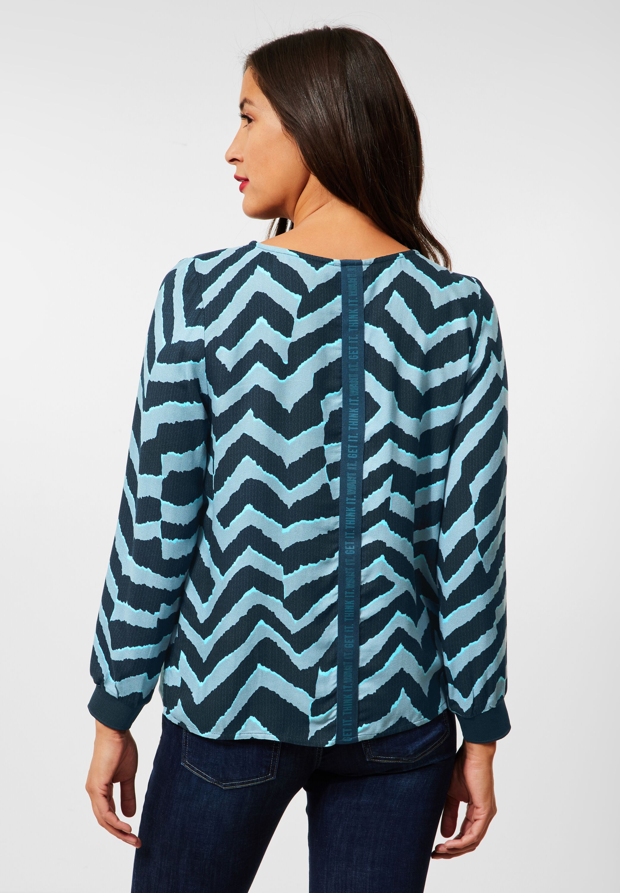 Bluse mit Zick Zack Muster