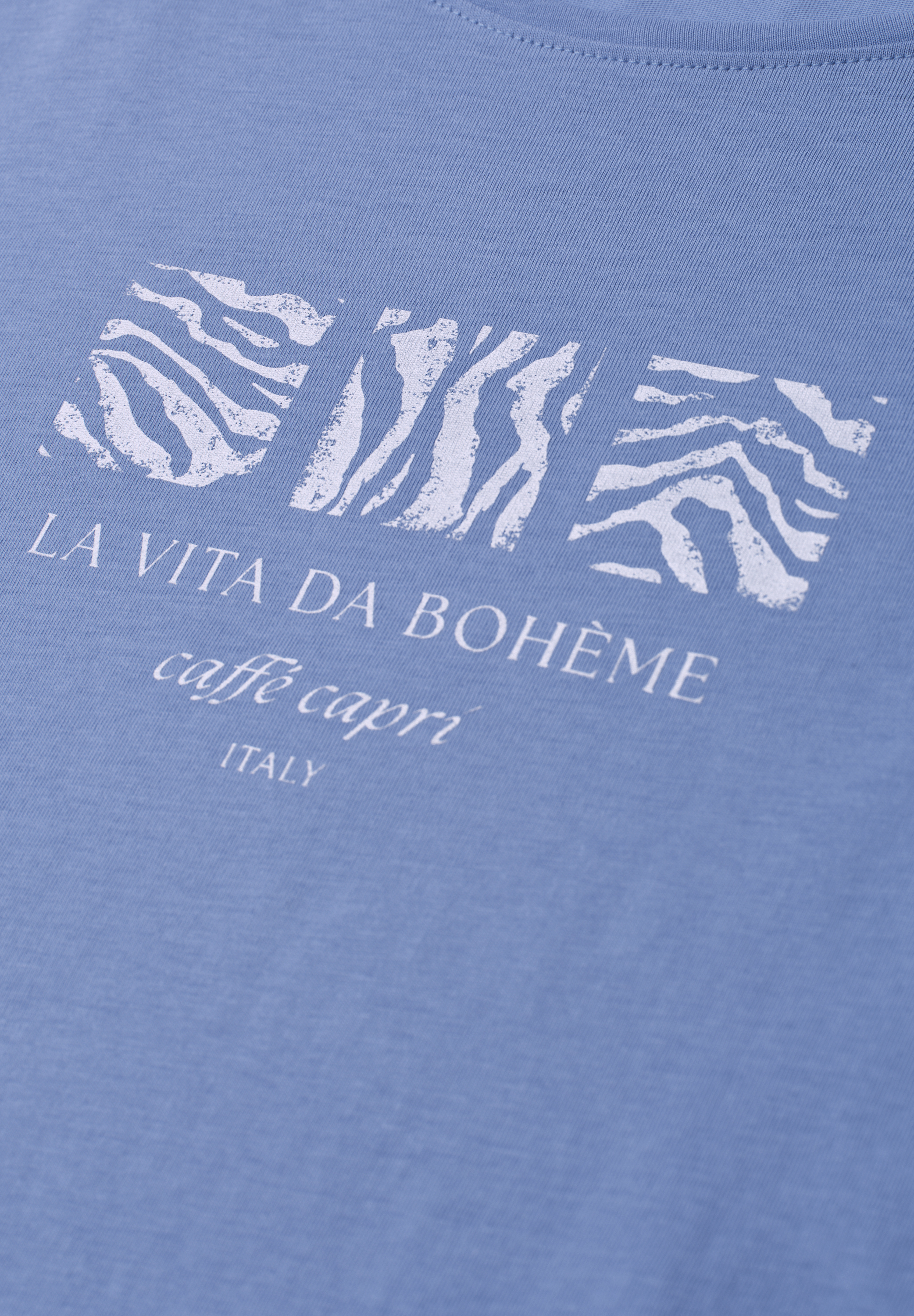 Basic T-Shirt mit Rundhals und Print
