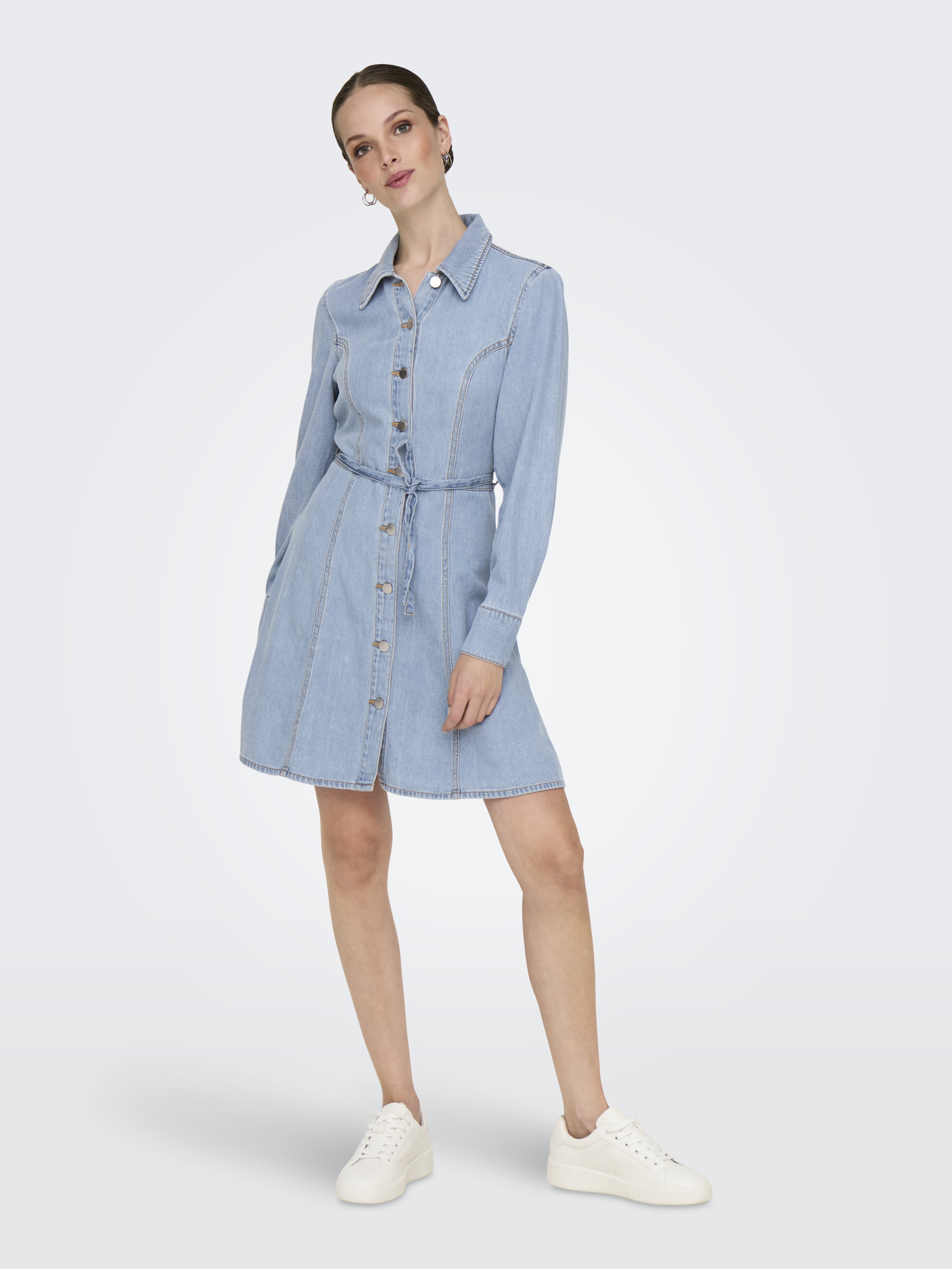 JDYKAMMA LS BELT SHORT DRESS DNM