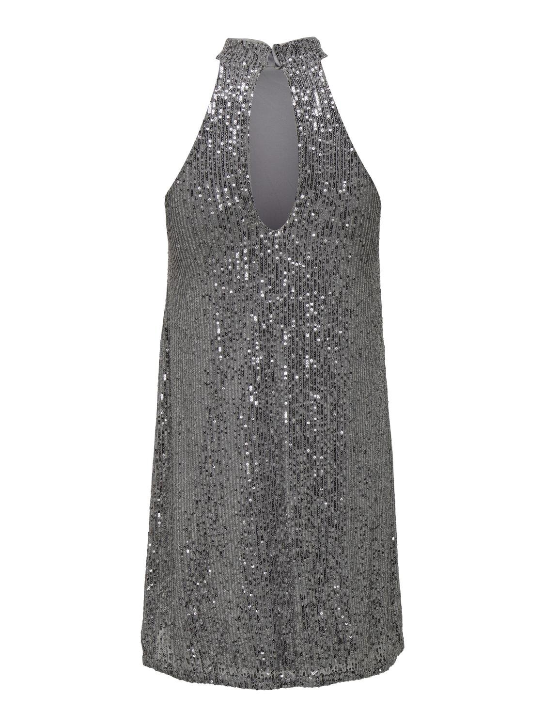 ONLANA S/L SEQUINS HIGHNECK DRESS JRS