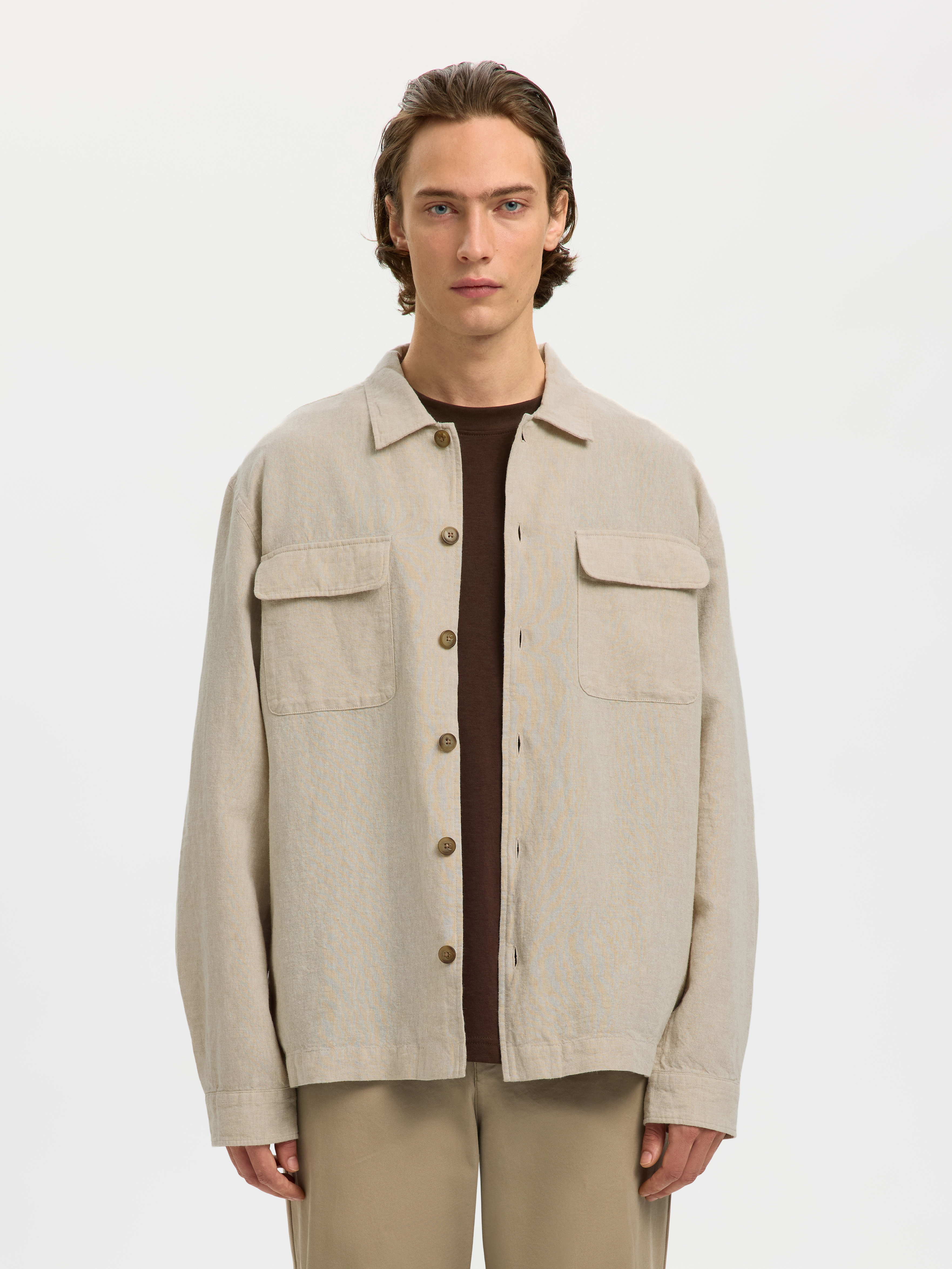 SLMOTTO LEROY LINEN BLEND OVERSHIRT NOOS