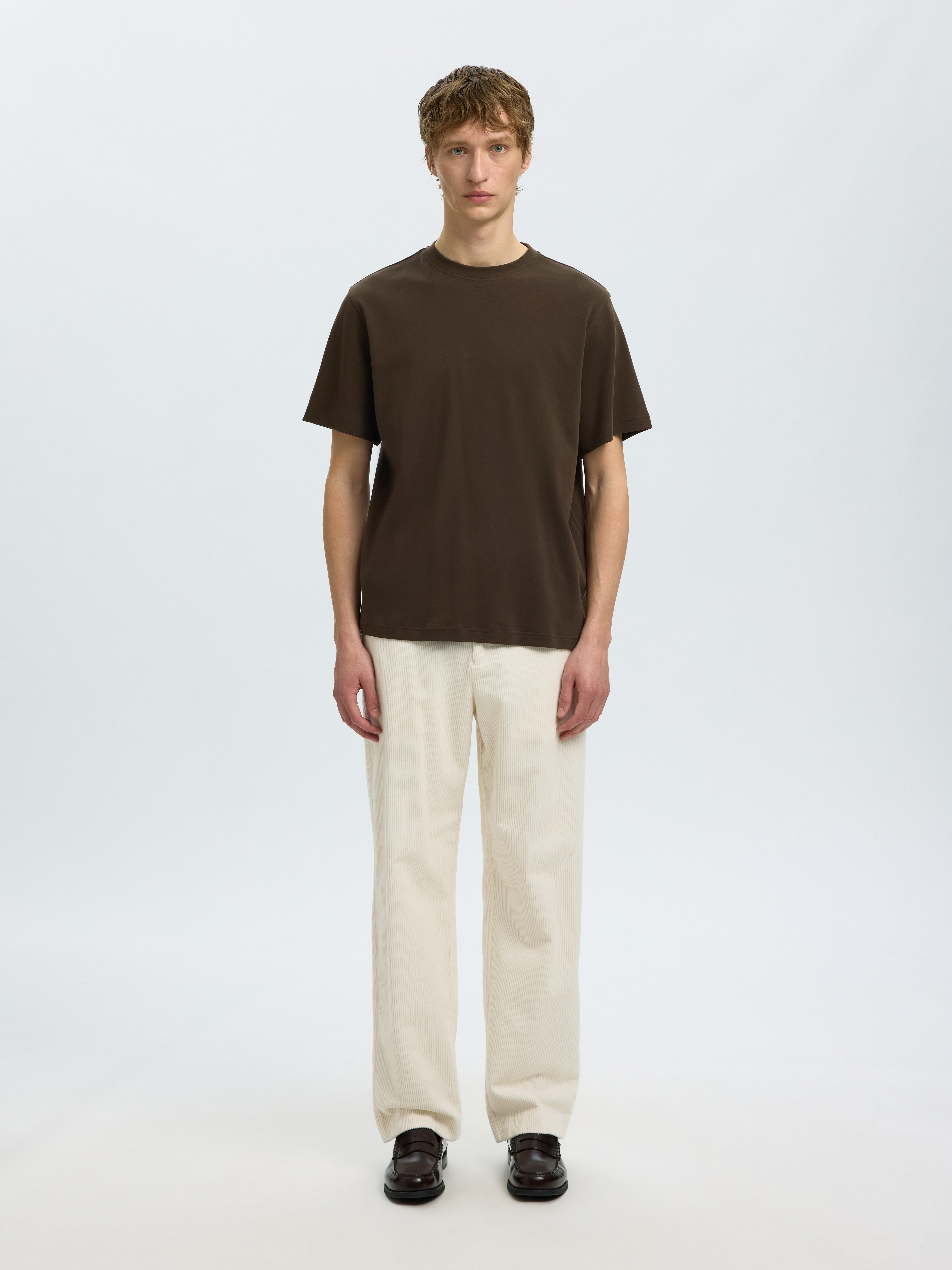 SLMTAJ MID WGT PEACH SS O-NECK TEE NOOS