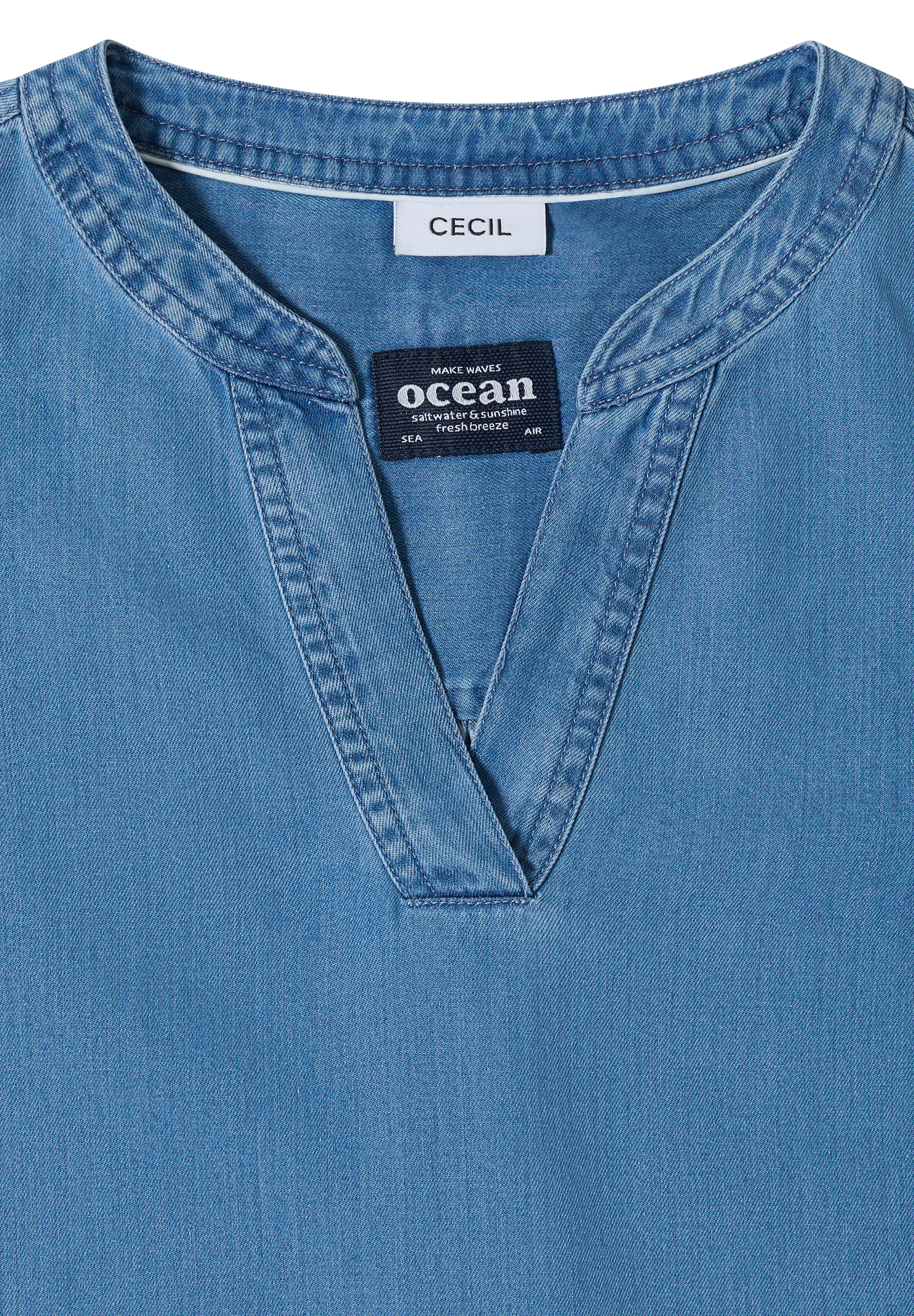 3/4-Arm Tunika im Denim-Look