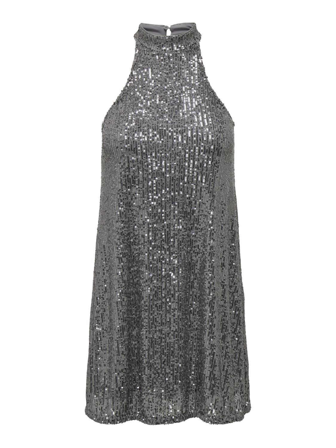 ONLANA S/L SEQUINS HIGHNECK DRESS JRS