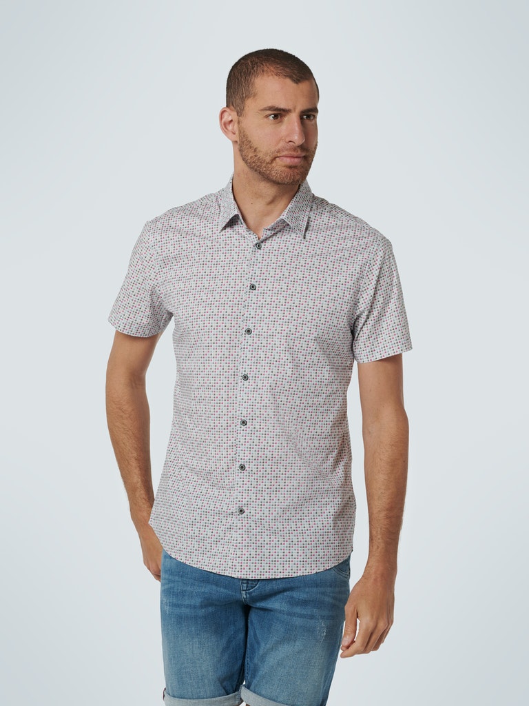 Shirt Short Sleeve Allover Printed Stretch