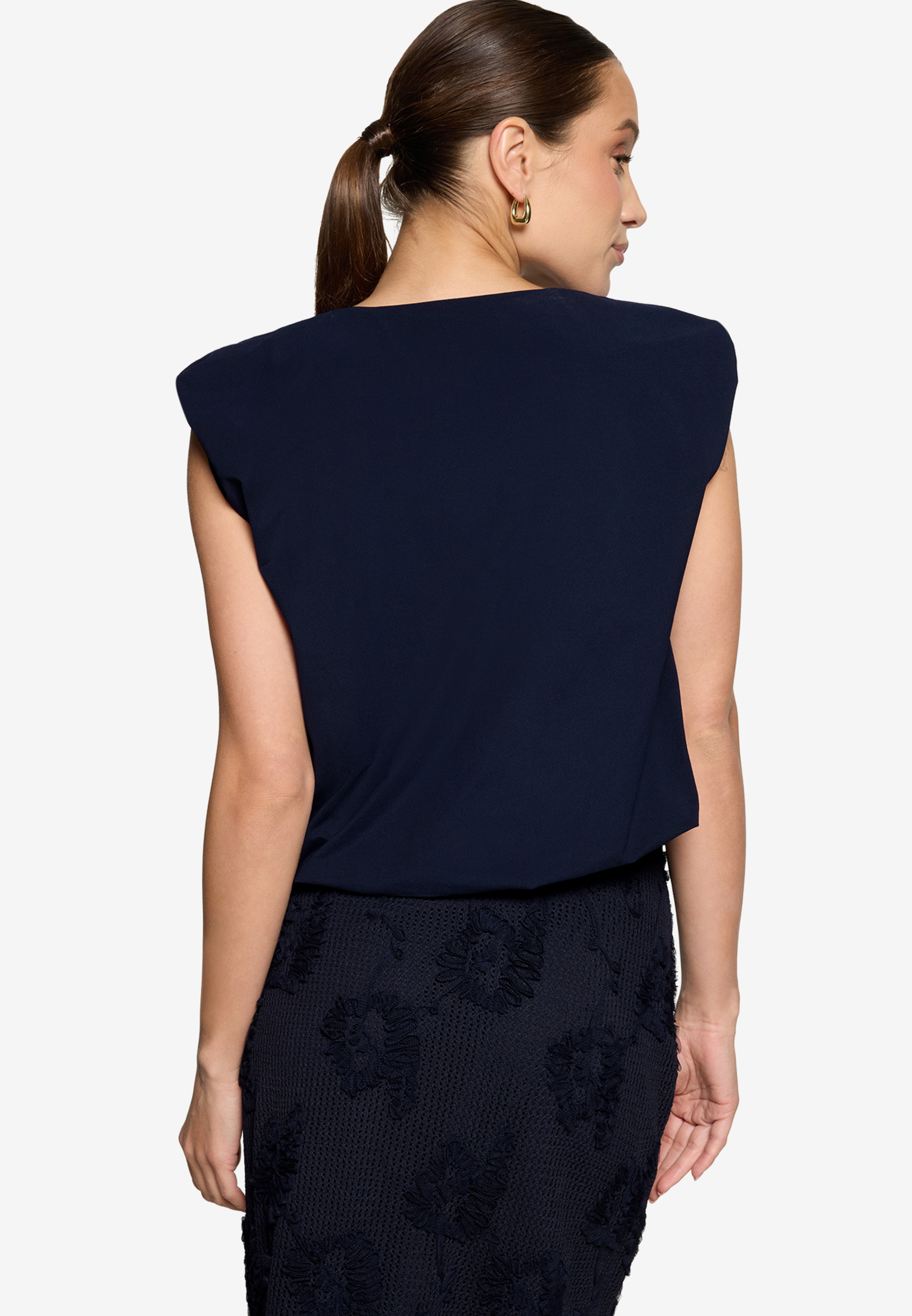 Cropped-Shirt  mit Rundhalsausschnitt