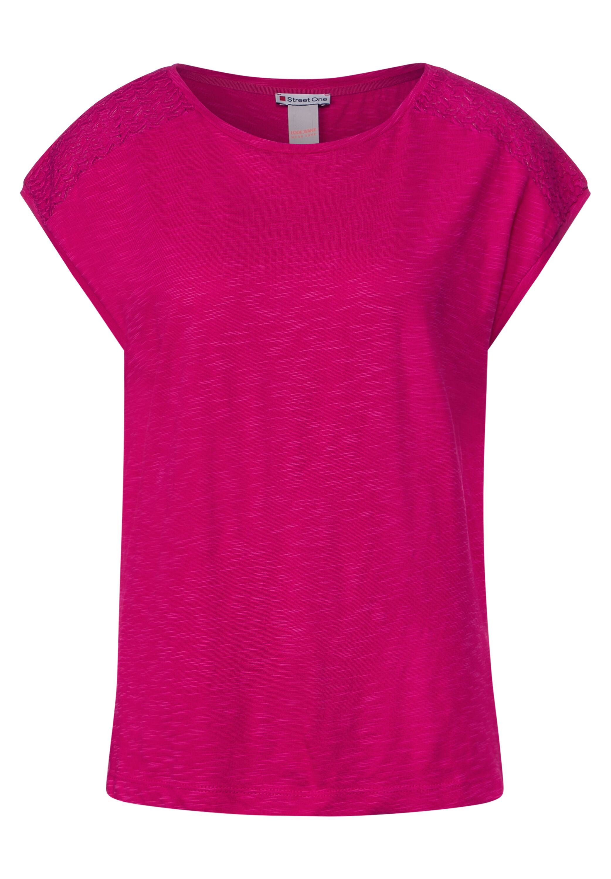 Shirt mit Spitzeneinsatz