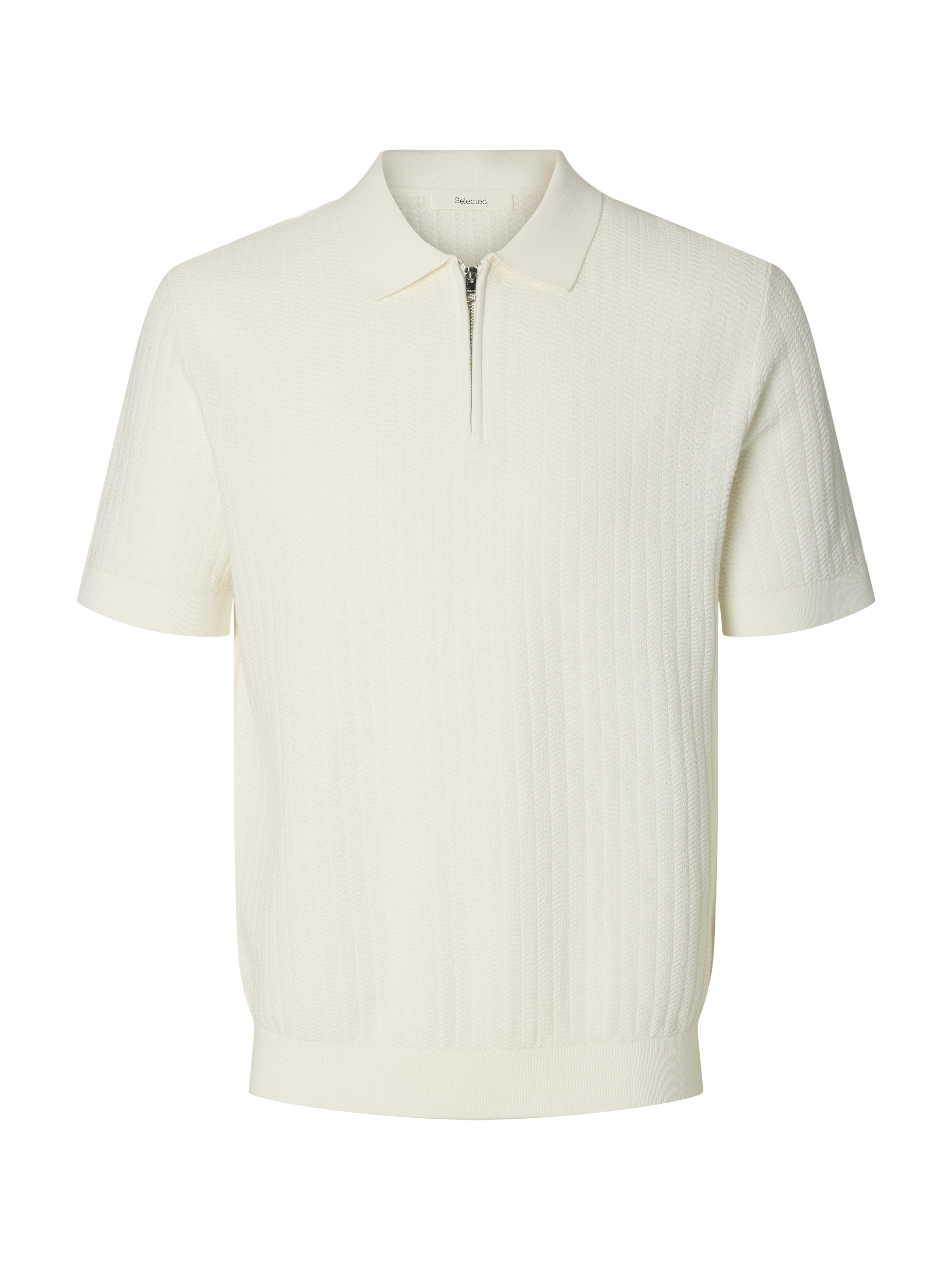 SLMCRAN SS KNIT STRUCTURE ZIP POLO NOOS