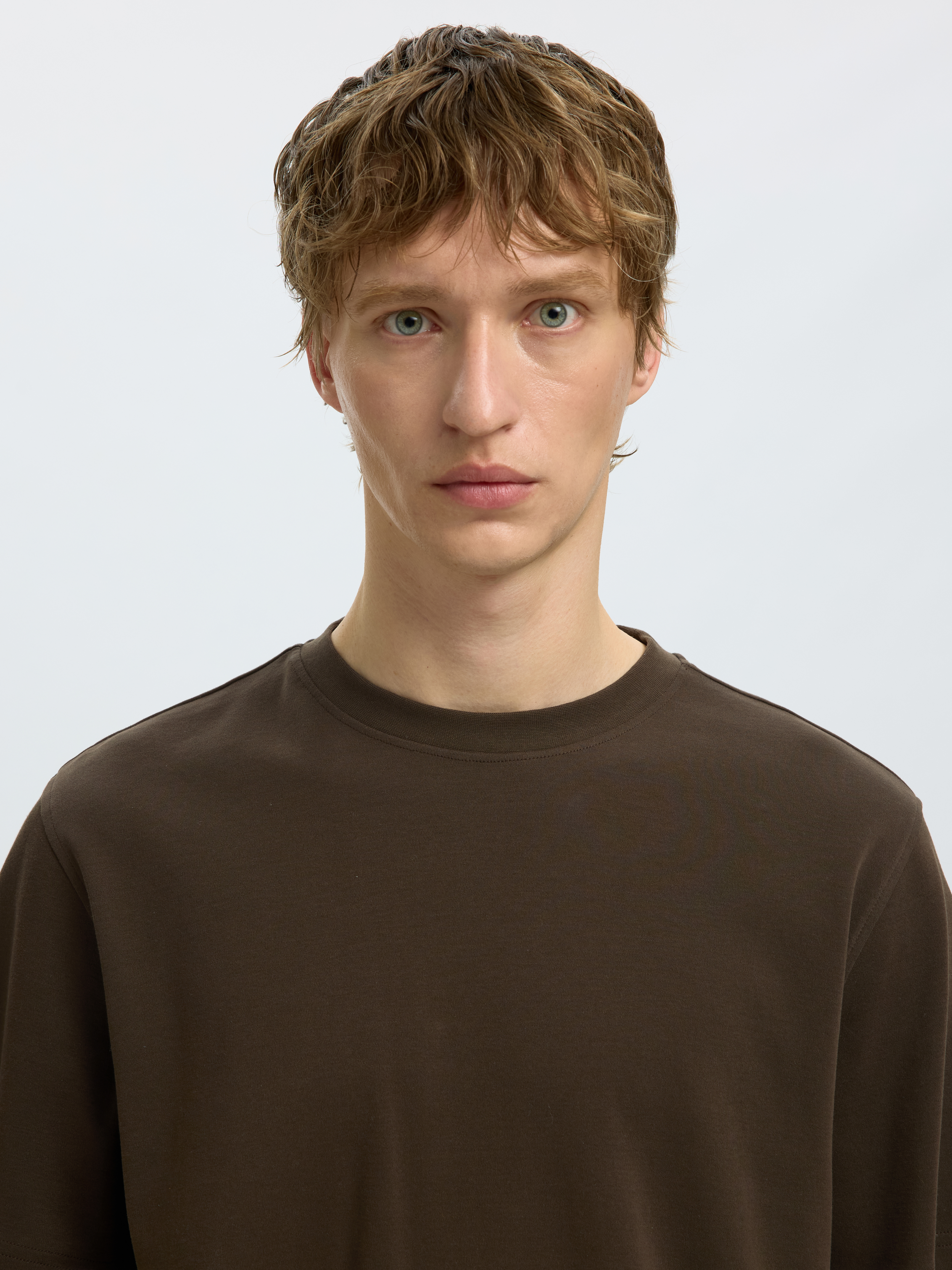 SLMTAJ MID WGT PEACH SS O-NECK TEE NOOS