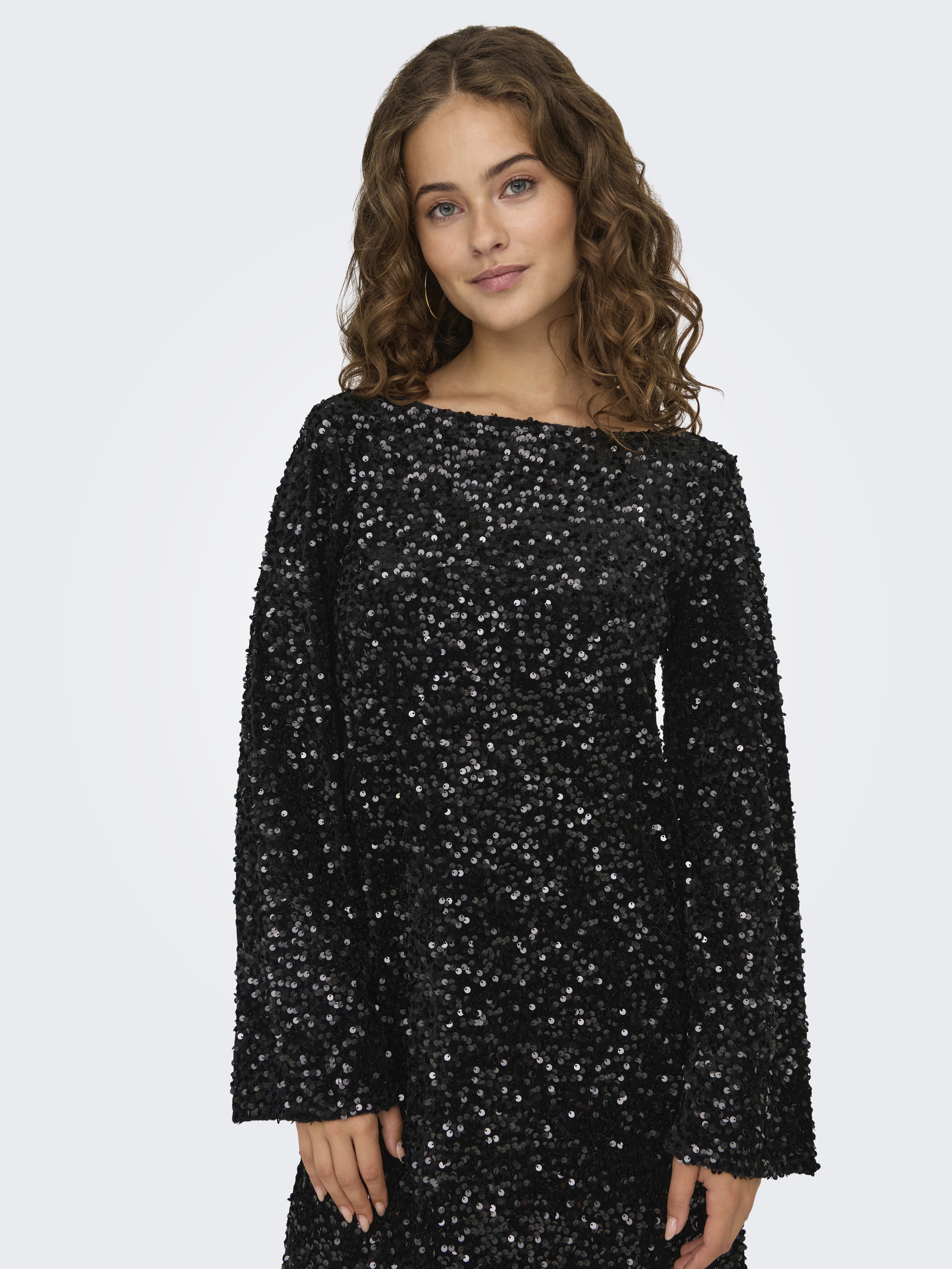 JDYSARA L/S BOW SEQUINS DRESS JRS