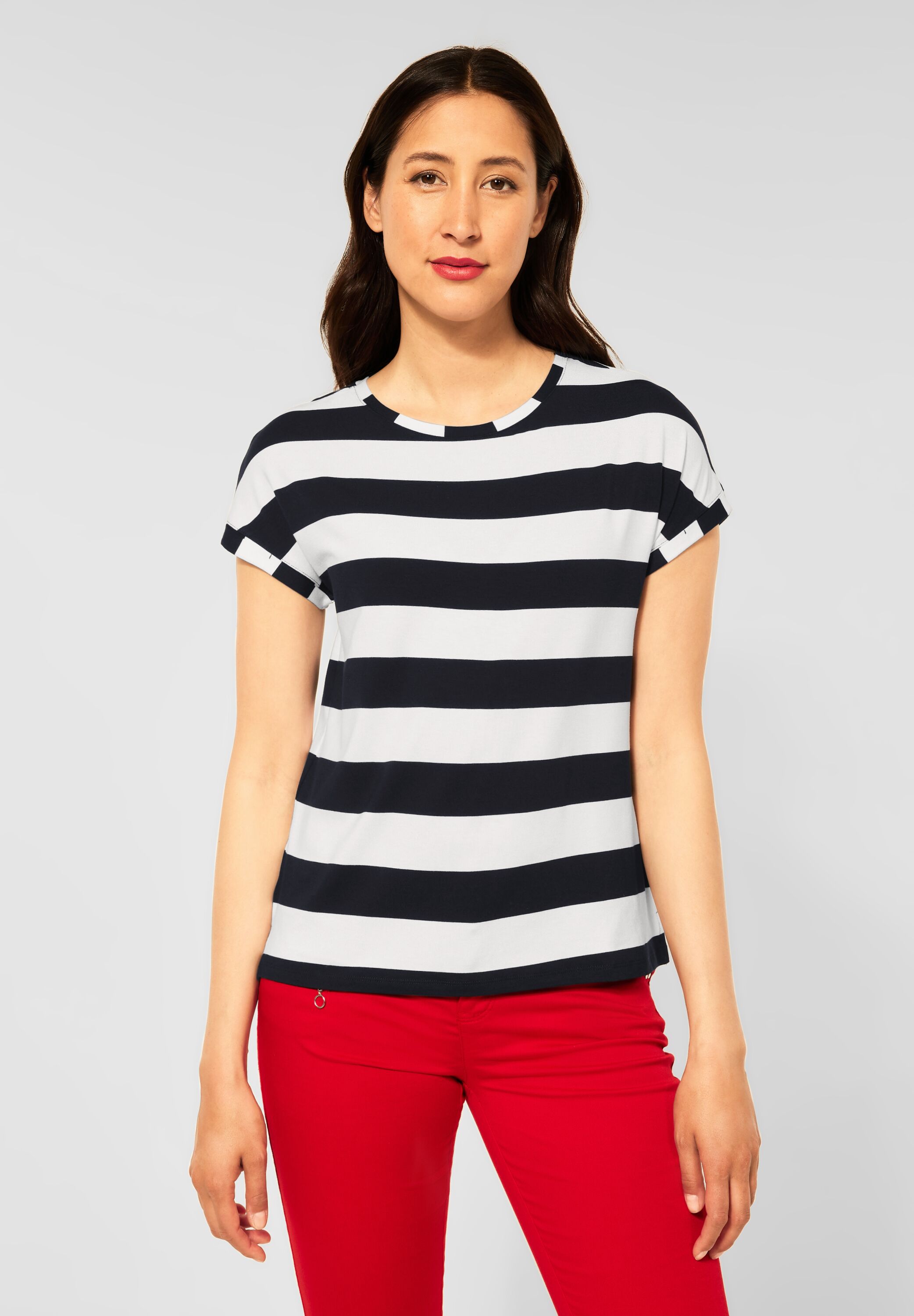 Basic T-Shirt mit Streifen