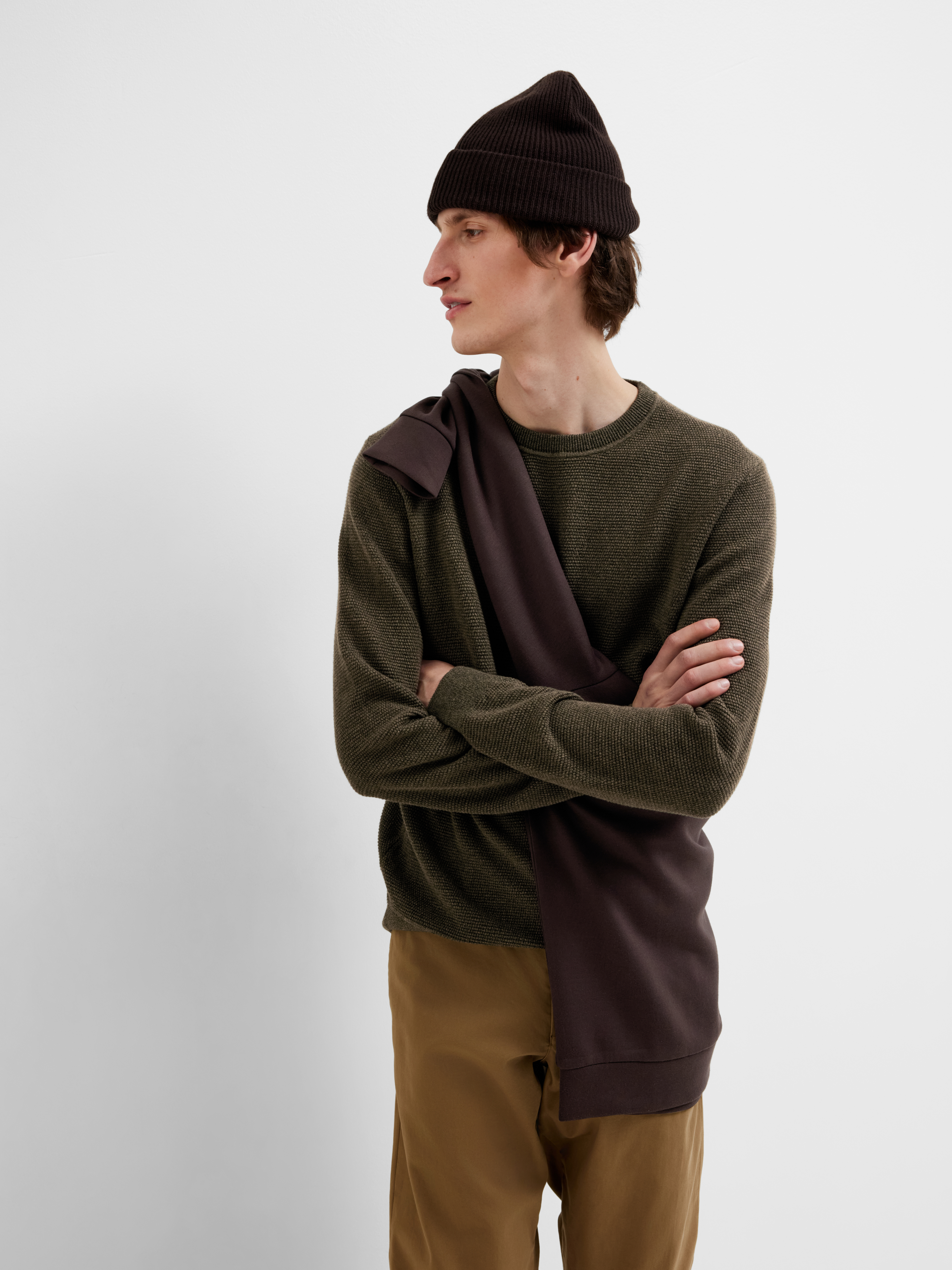 SLHROSS LS KNIT STRUCTURE CREW NECK NOOS SLHROSS LS KNIT STRUCTURE CREW NECK NOOS