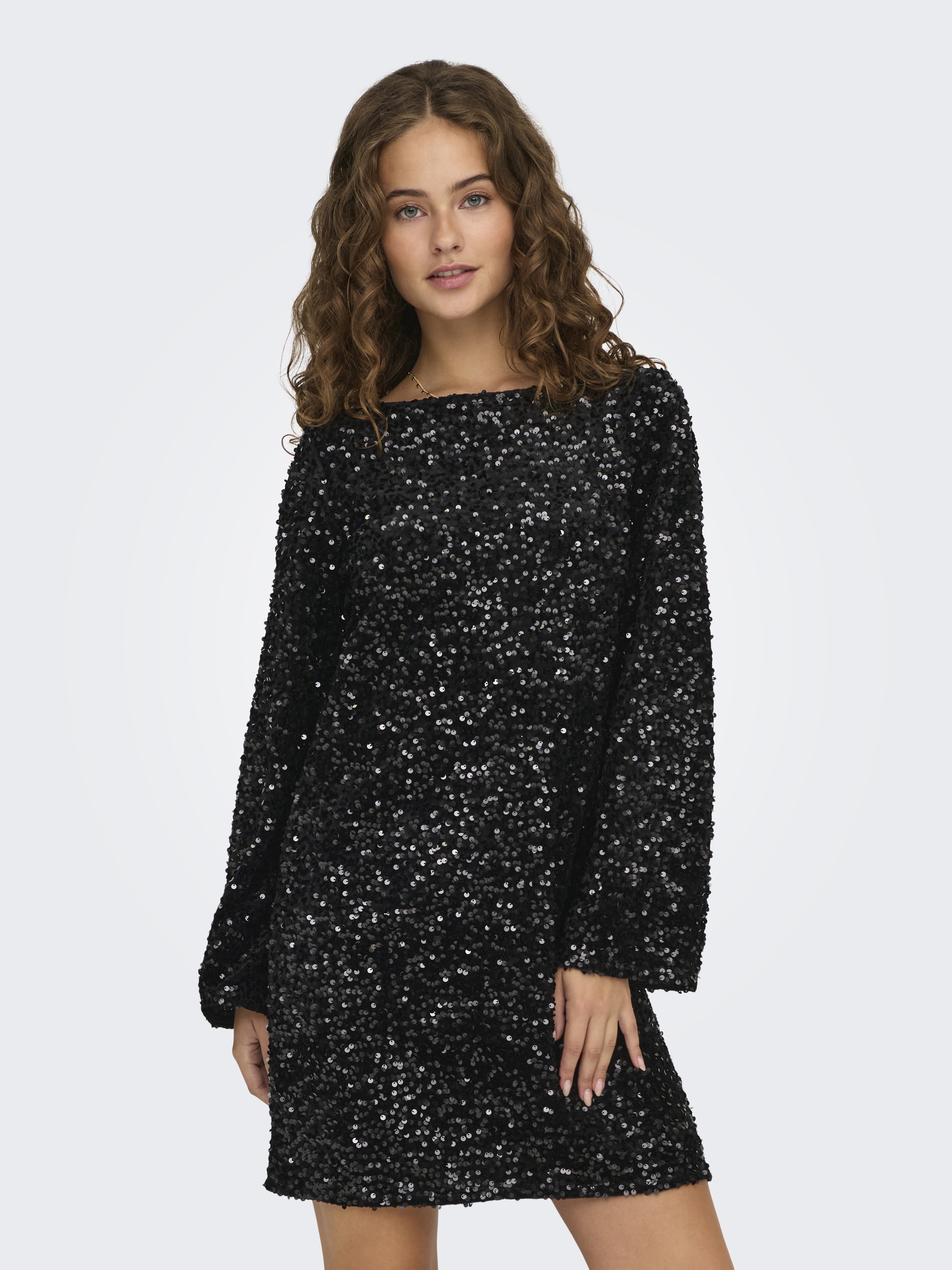 JDYSARA L/S BOW SEQUINS DRESS JRS