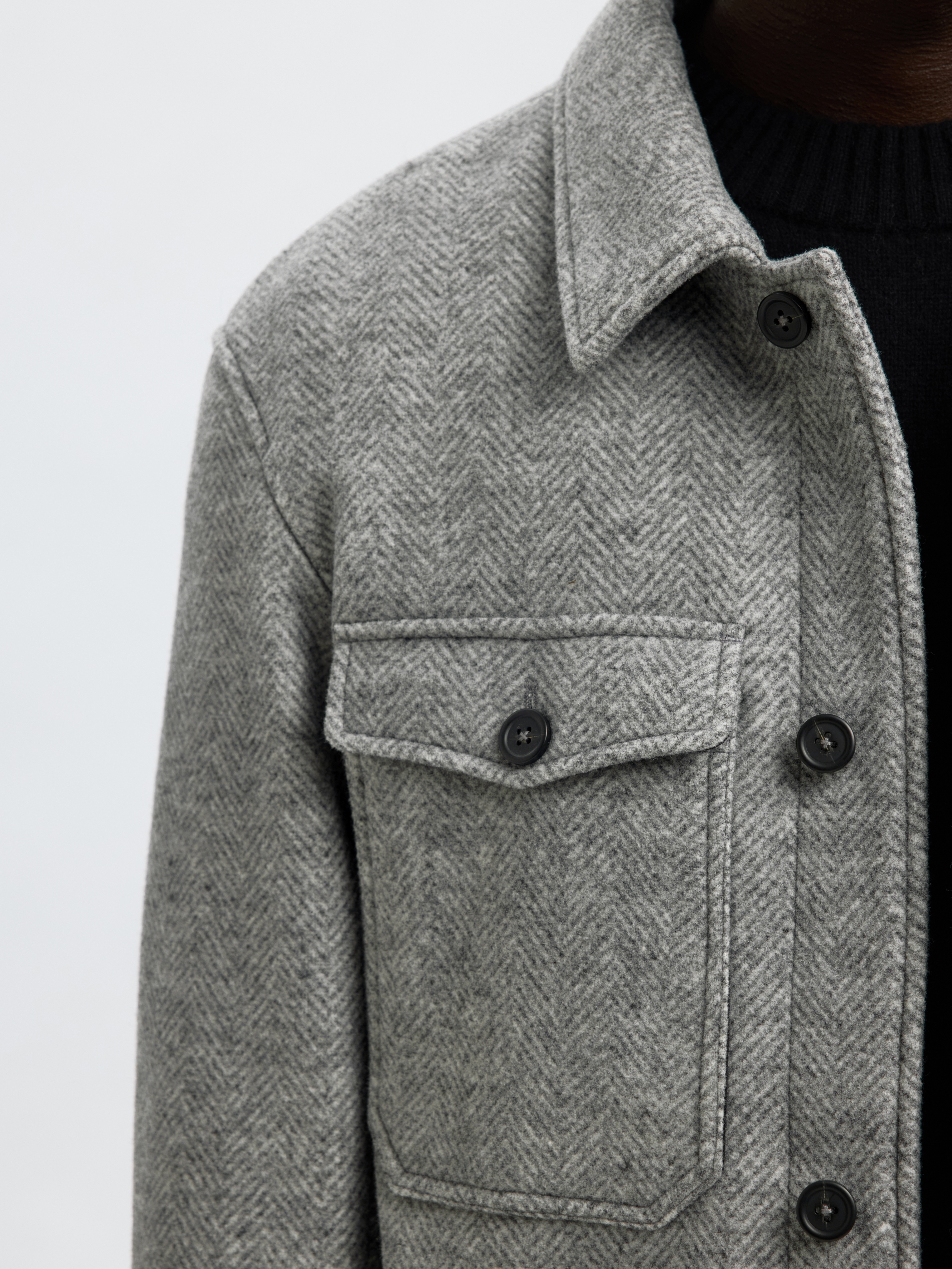 SLHMITCH WOOL BLEND SHACKET NOOS