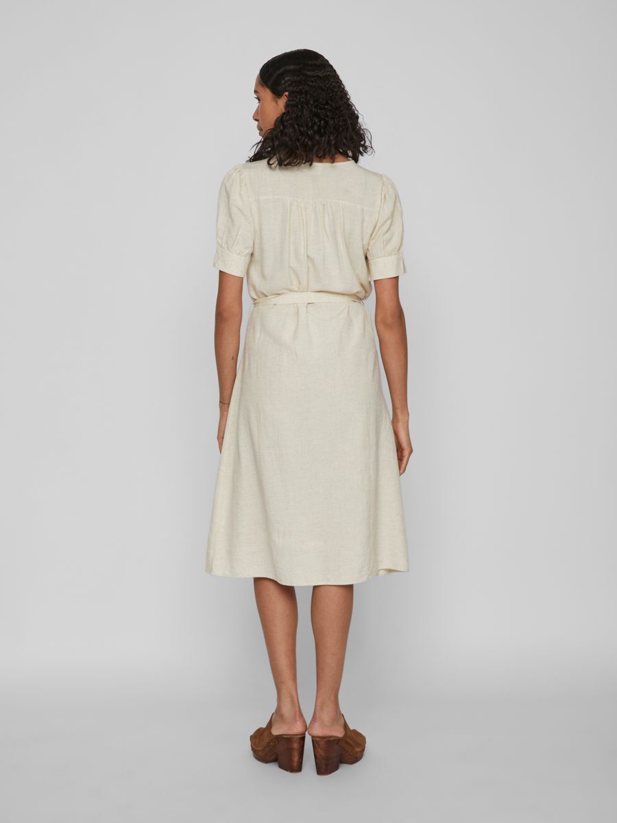 VIPRISILLA V-NECK S/S MIDI DRESS - NOOS
