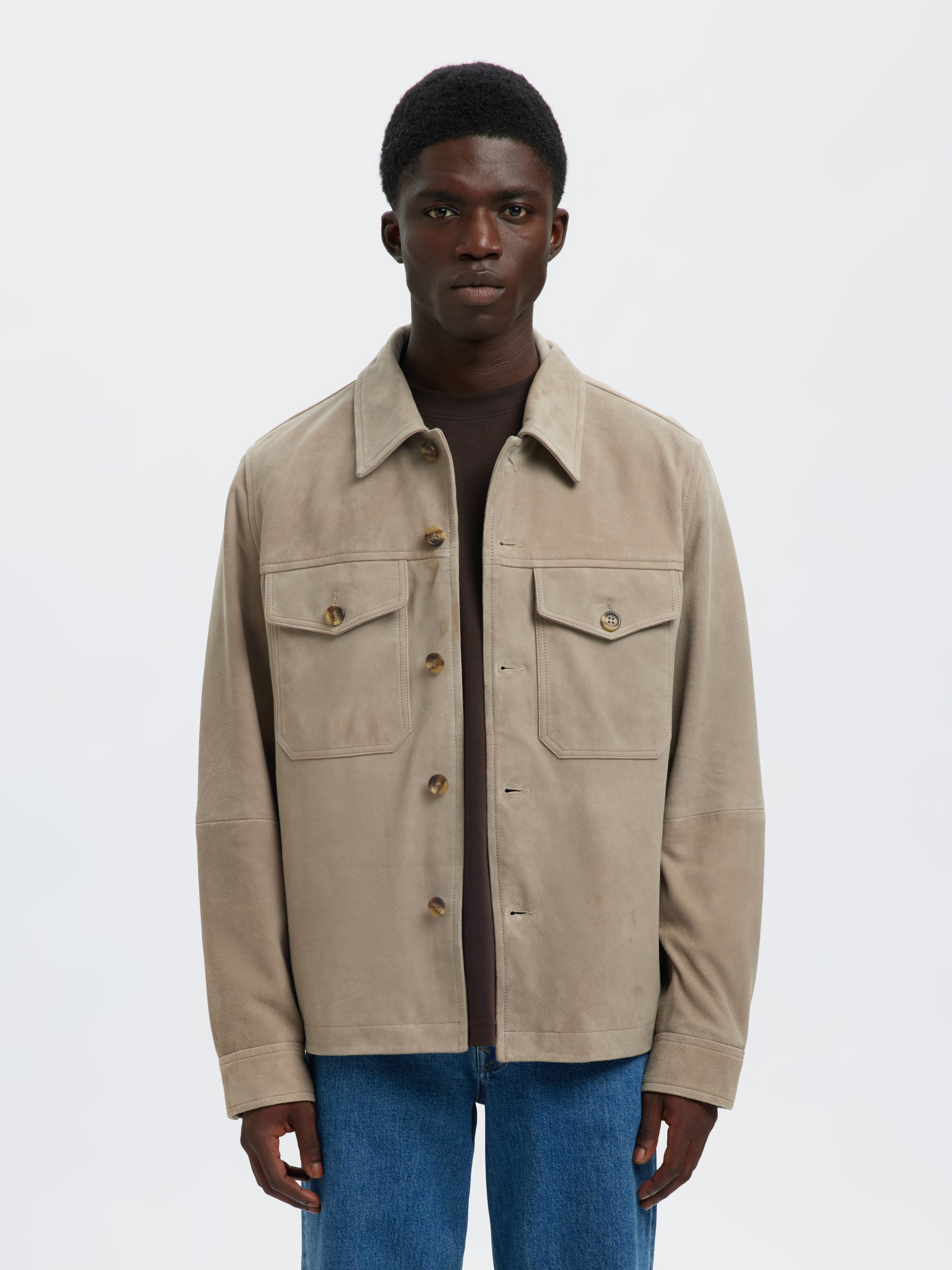 SLHTHOM SUEDE OVERSHIRT NOOS