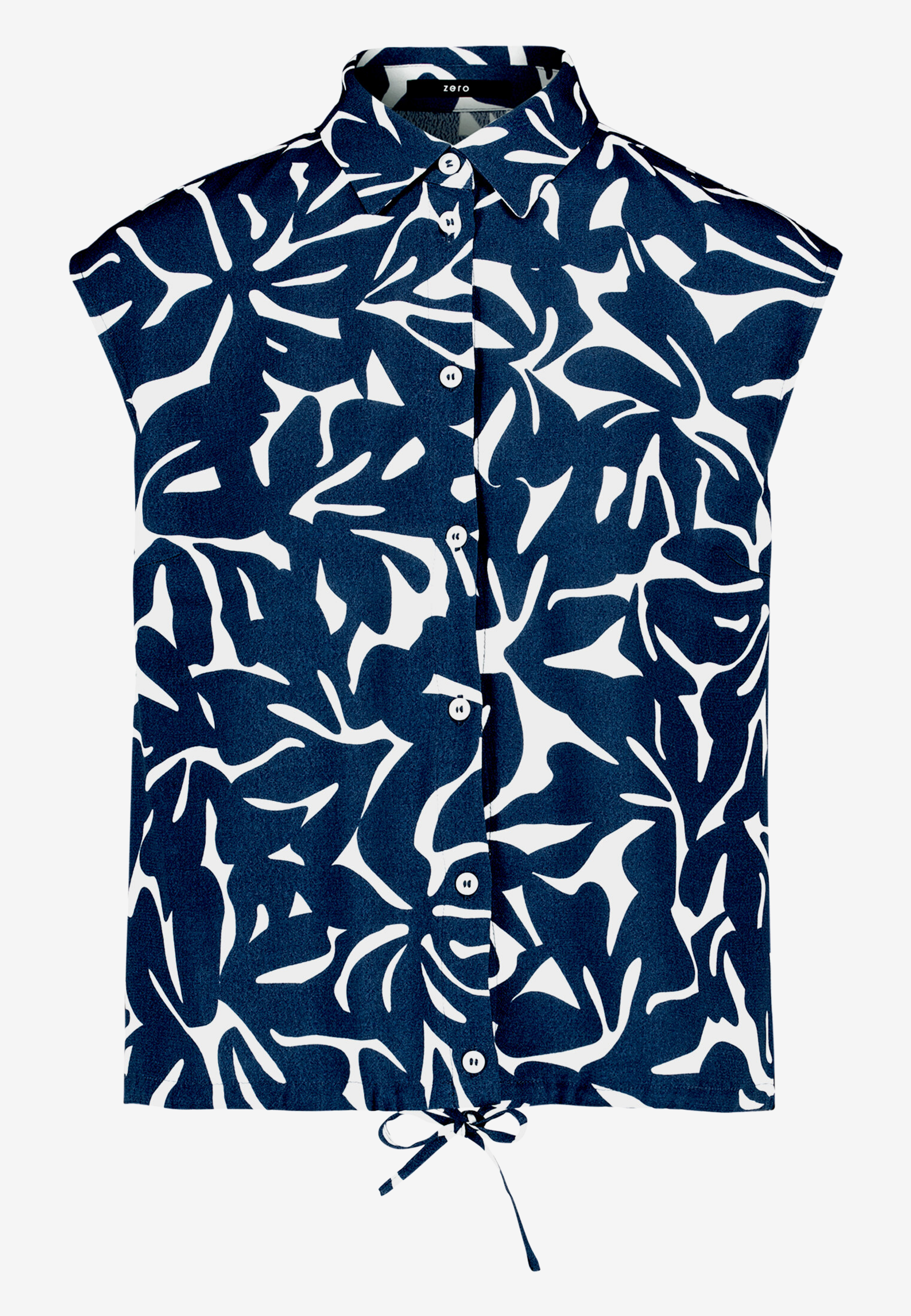 Hemdbluse  kurzarm mit Blumen